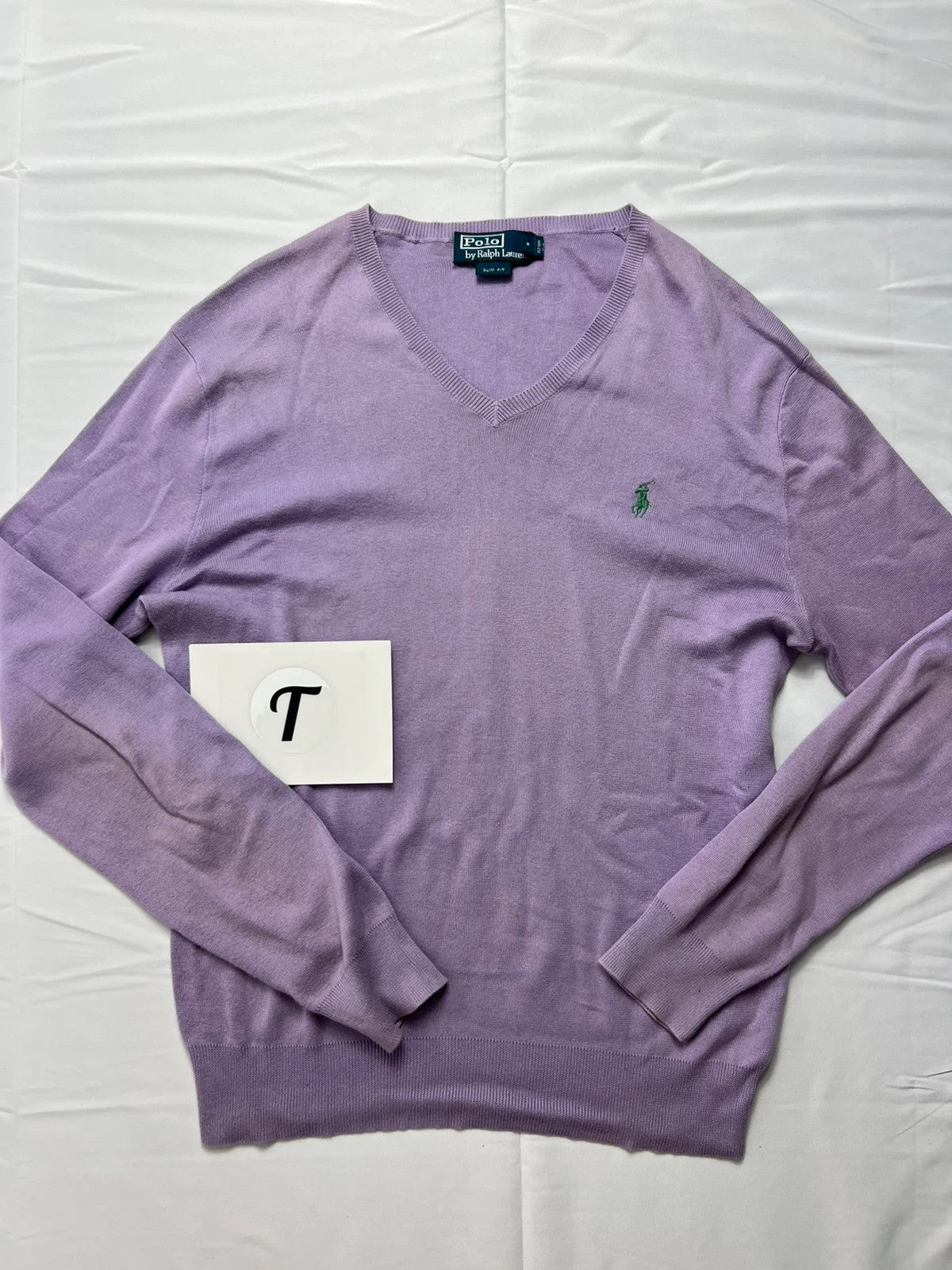 Ralph Lauren Wool Vneck Sweatshirt Violet