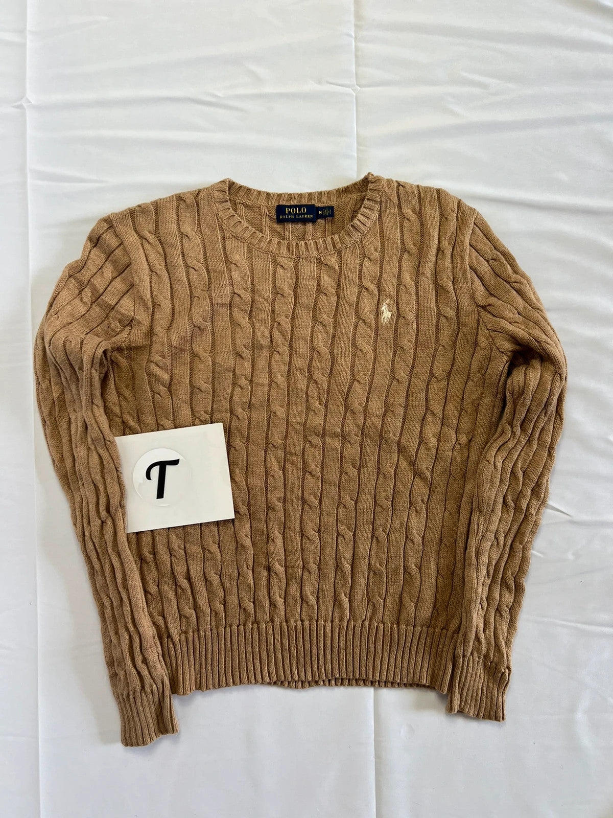 Ralph Lauren Women’s Cableknit Vneck Biedge Sweatshirt