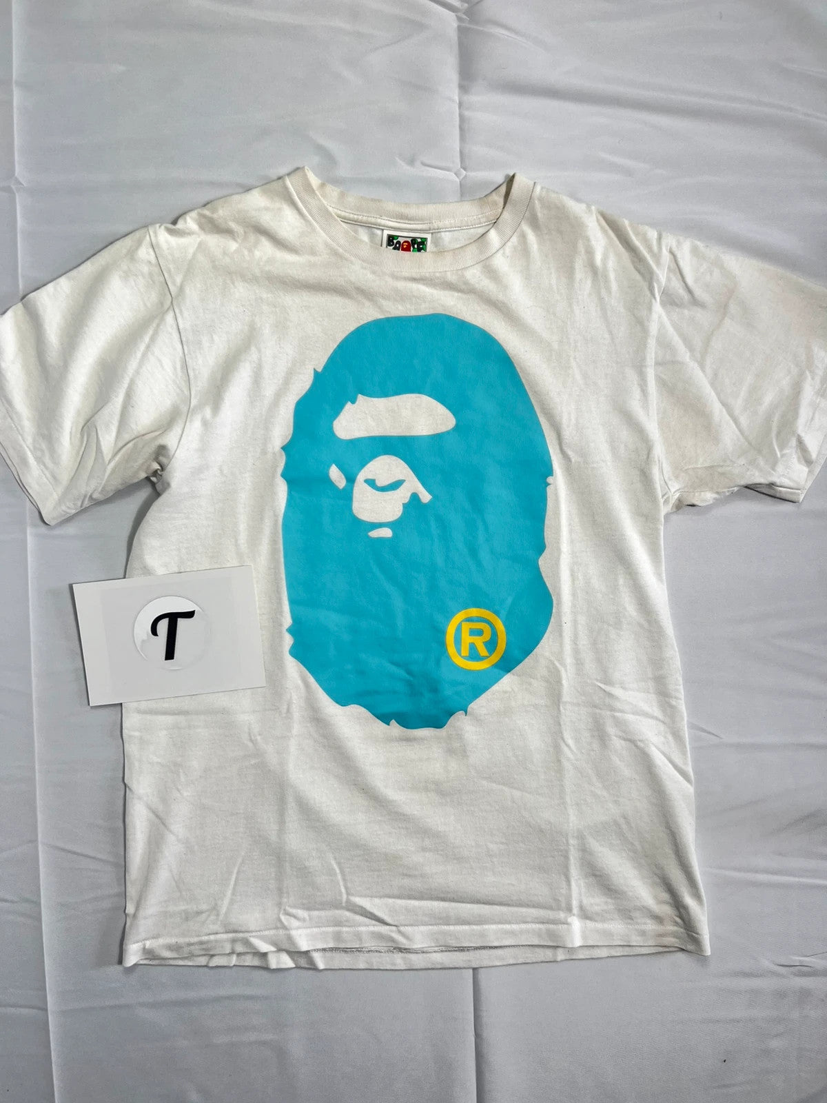 A Bathing Ape Large Bape Head White Tshirt