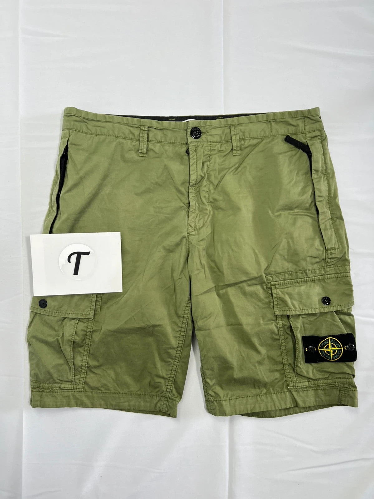 Stone Island Khaki Cargo Shorts Type-SL