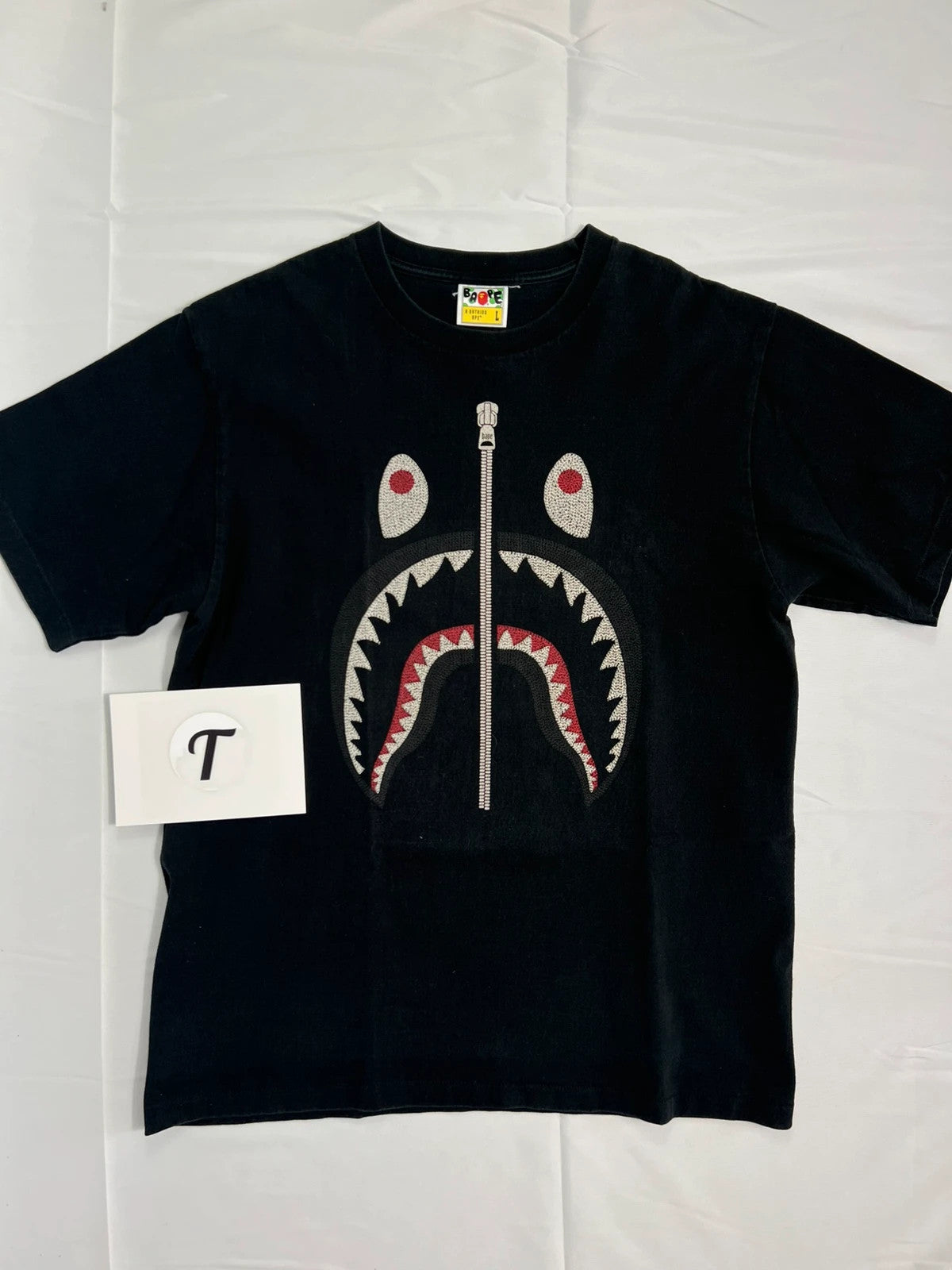 A Bathing Ape Bape Shark Stitch Tshirt Black