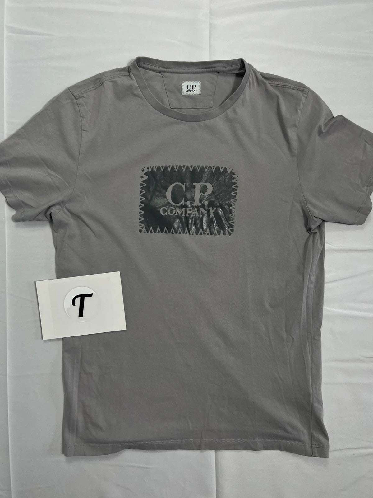 CP Company Wax Print Tshirt Grey