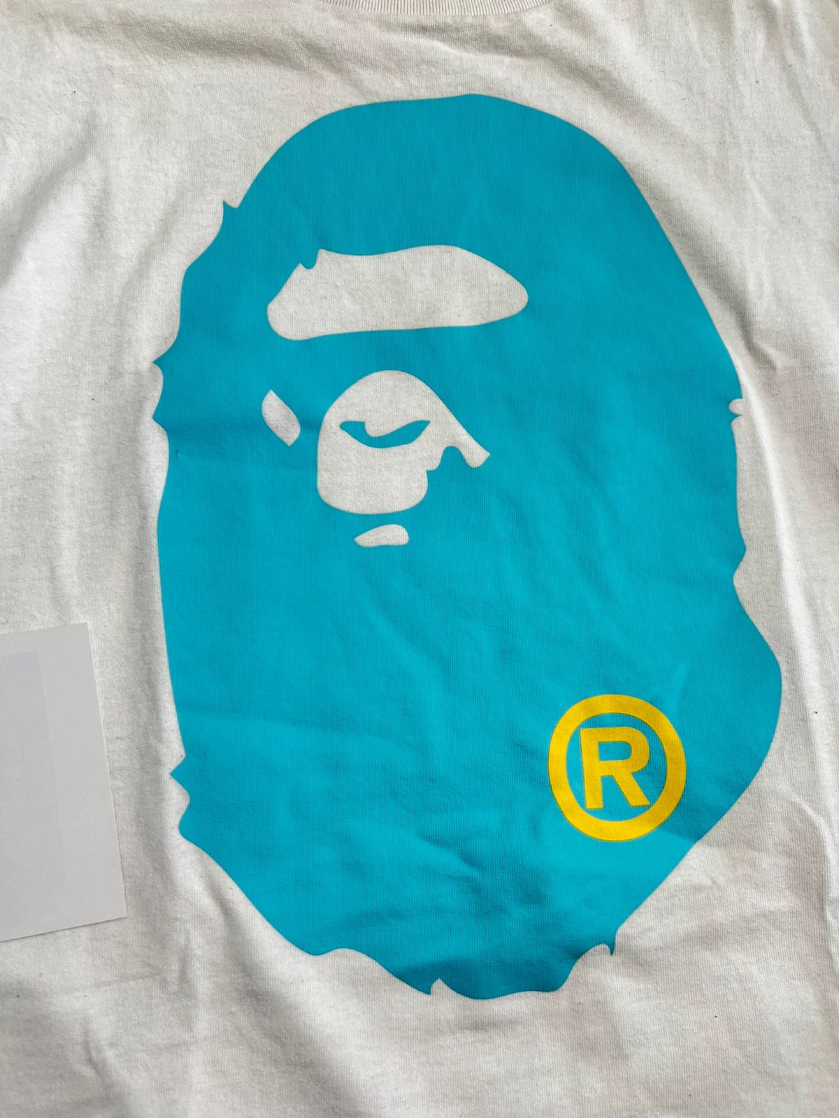 A Bathing Ape Large Bape Head White Tshirt