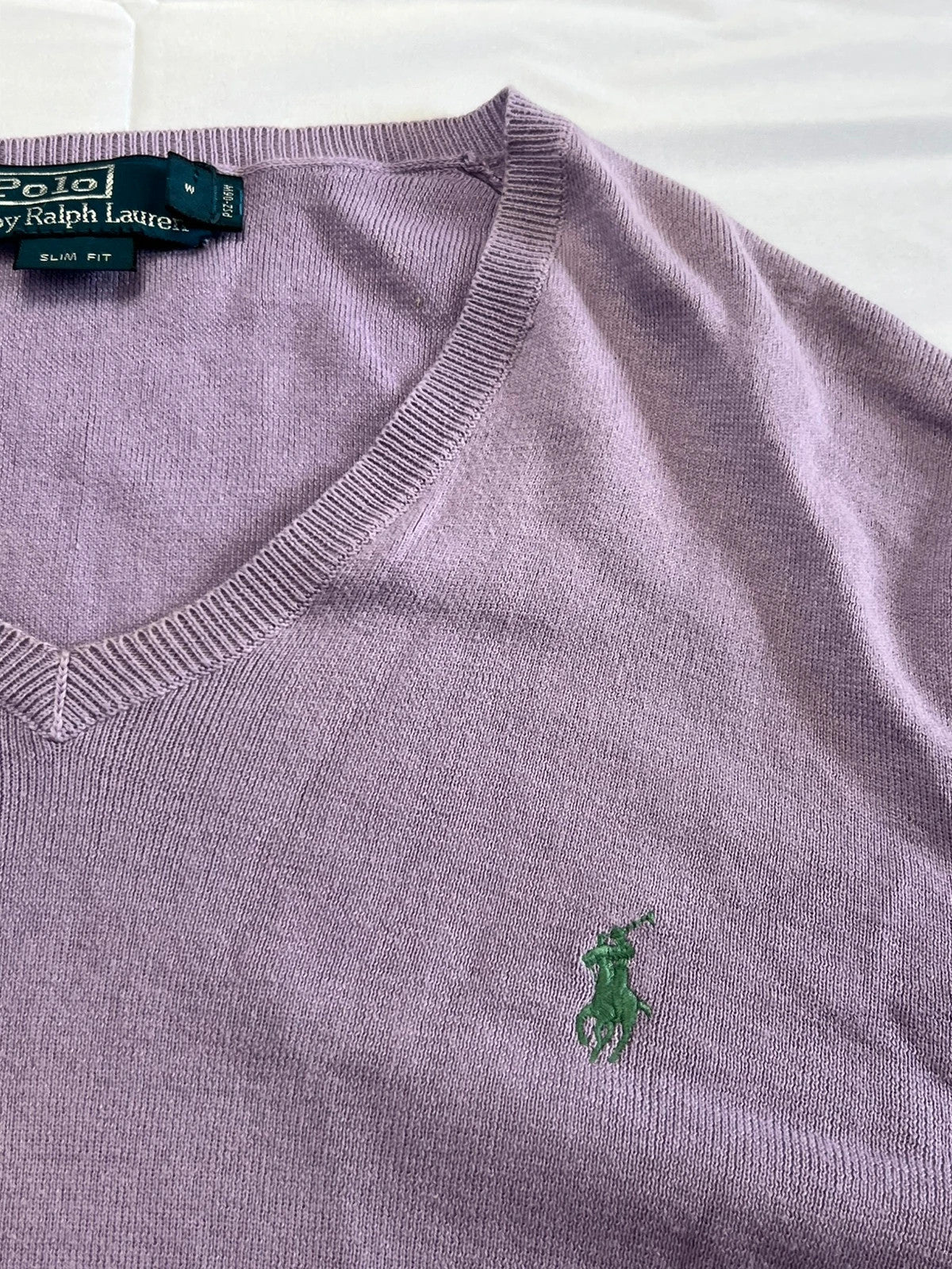 Ralph Lauren Wool Vneck Sweatshirt Violet