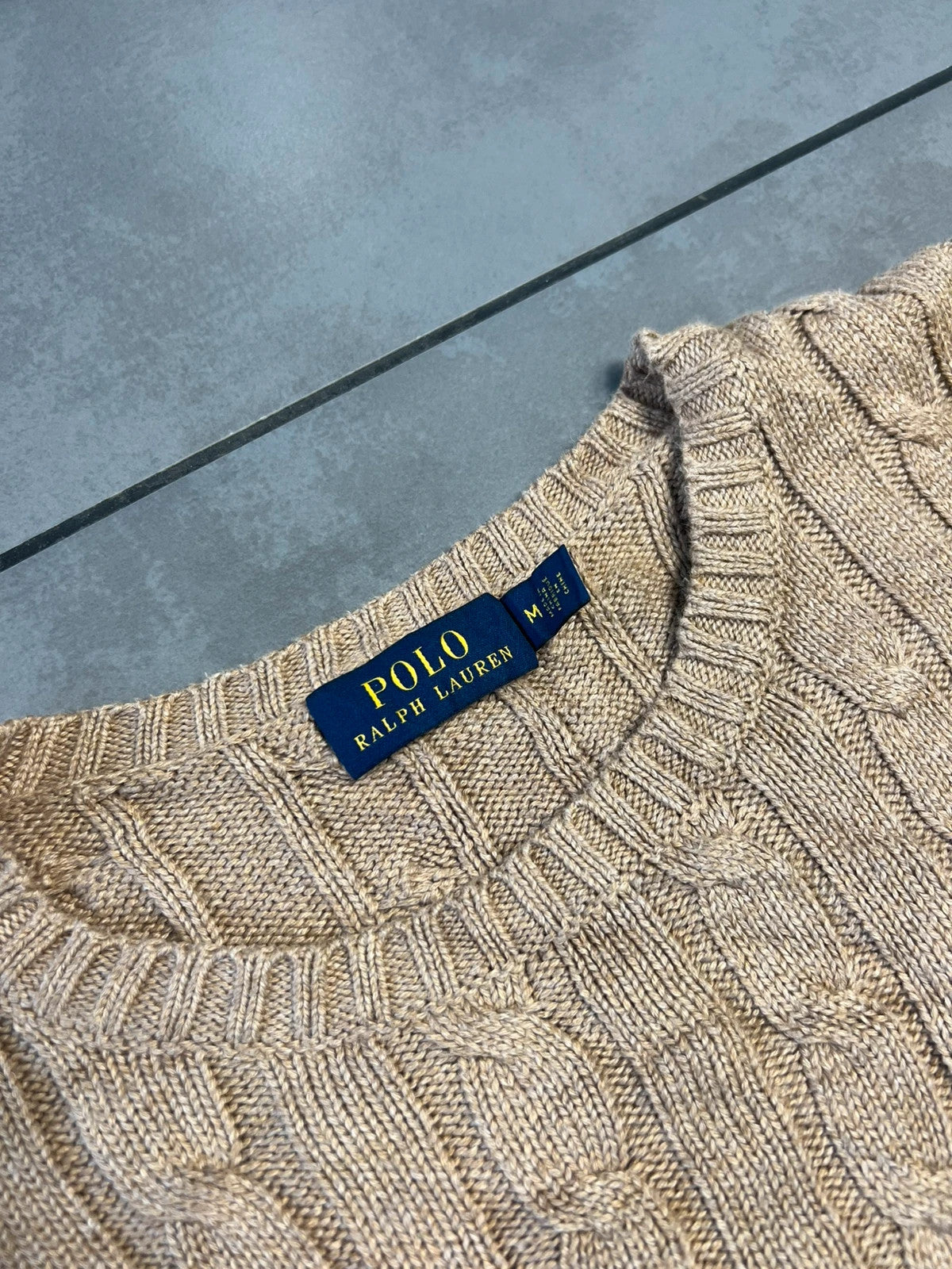 Ralph Lauren Biege Cableknit Sweatshirt Women’s