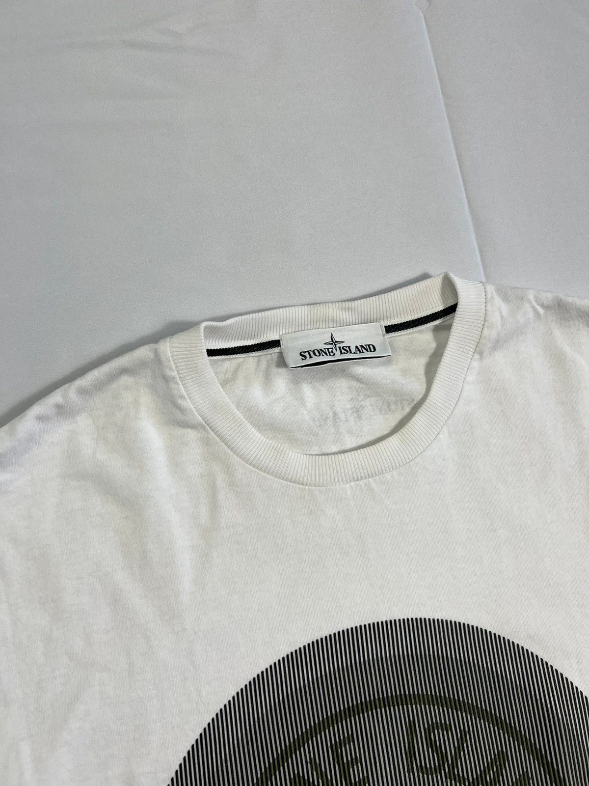 Stone Island Rubberised 3D Logo White Tshirt
