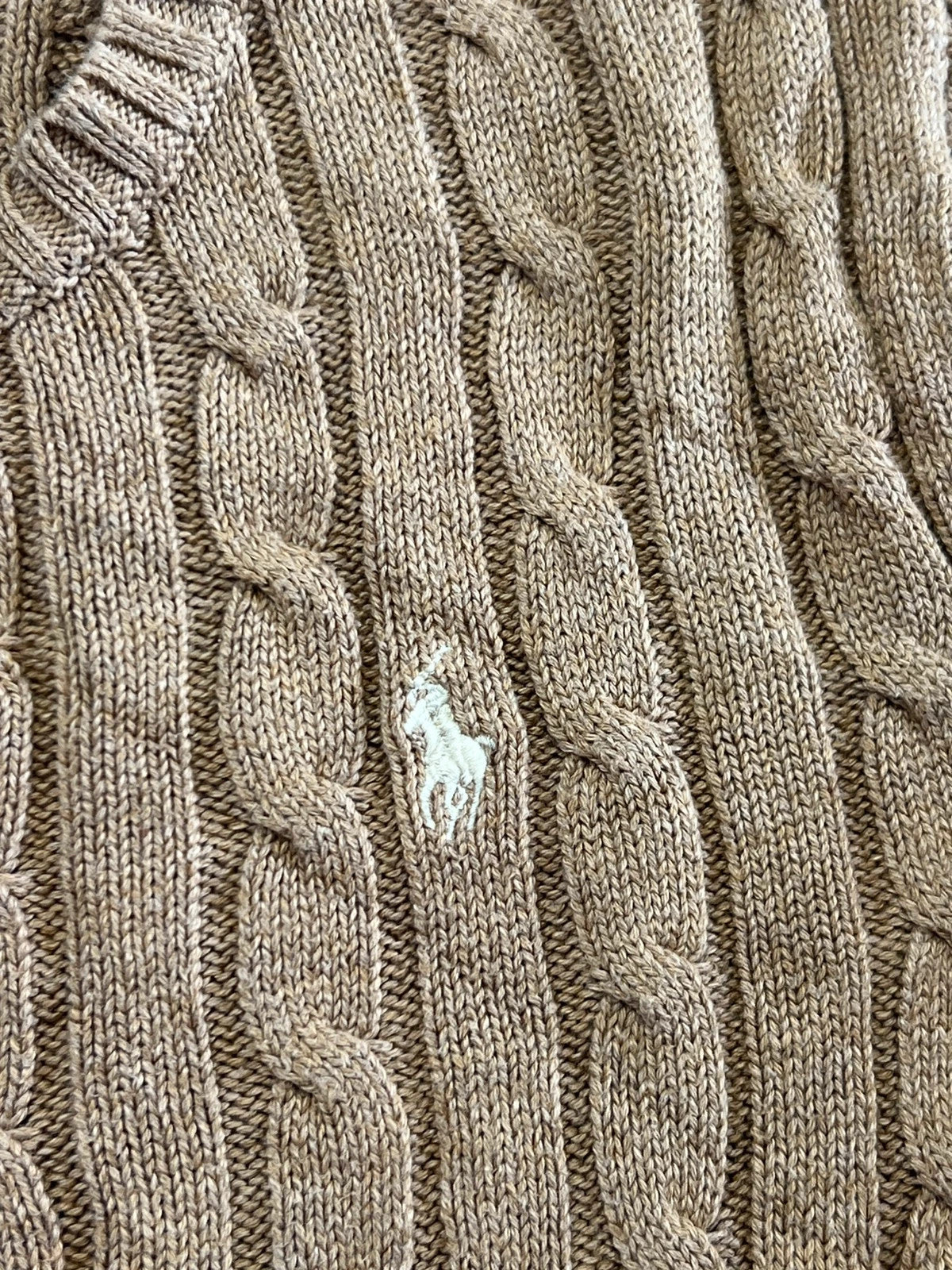 Ralph Lauren Women’s Cableknit Vneck Biedge Sweatshirt