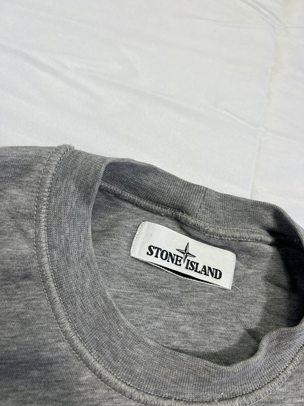 Stone Island Marl Grey Pullover Sweatshirt