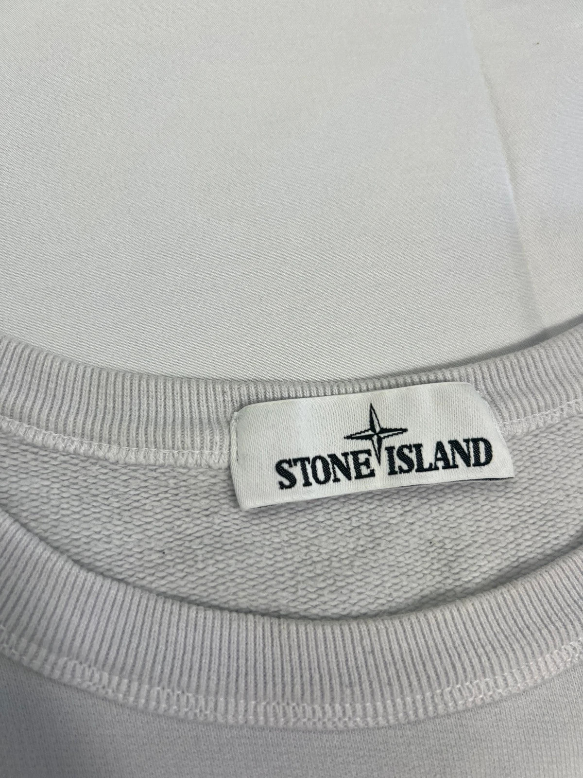 Stone Island Off White/Cream Crewneck Sweatshirt