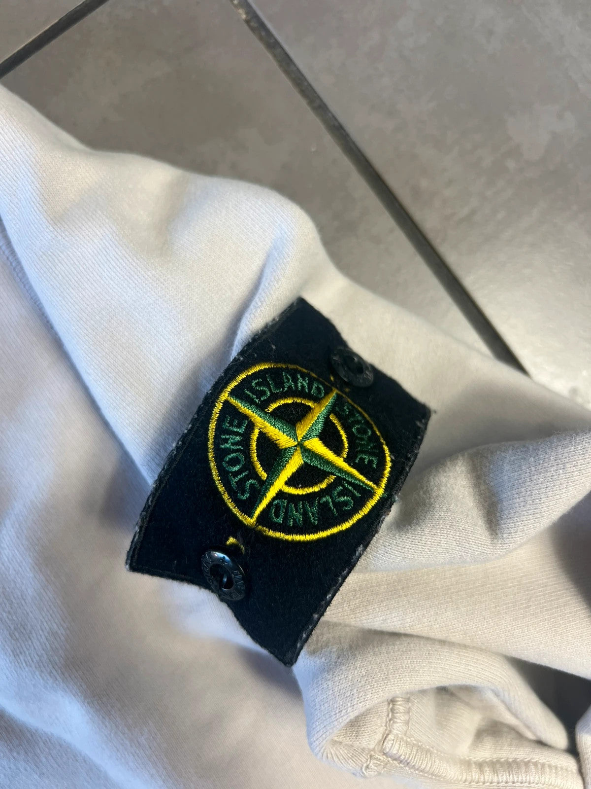 Stone Island Cream Pullover Hoodie