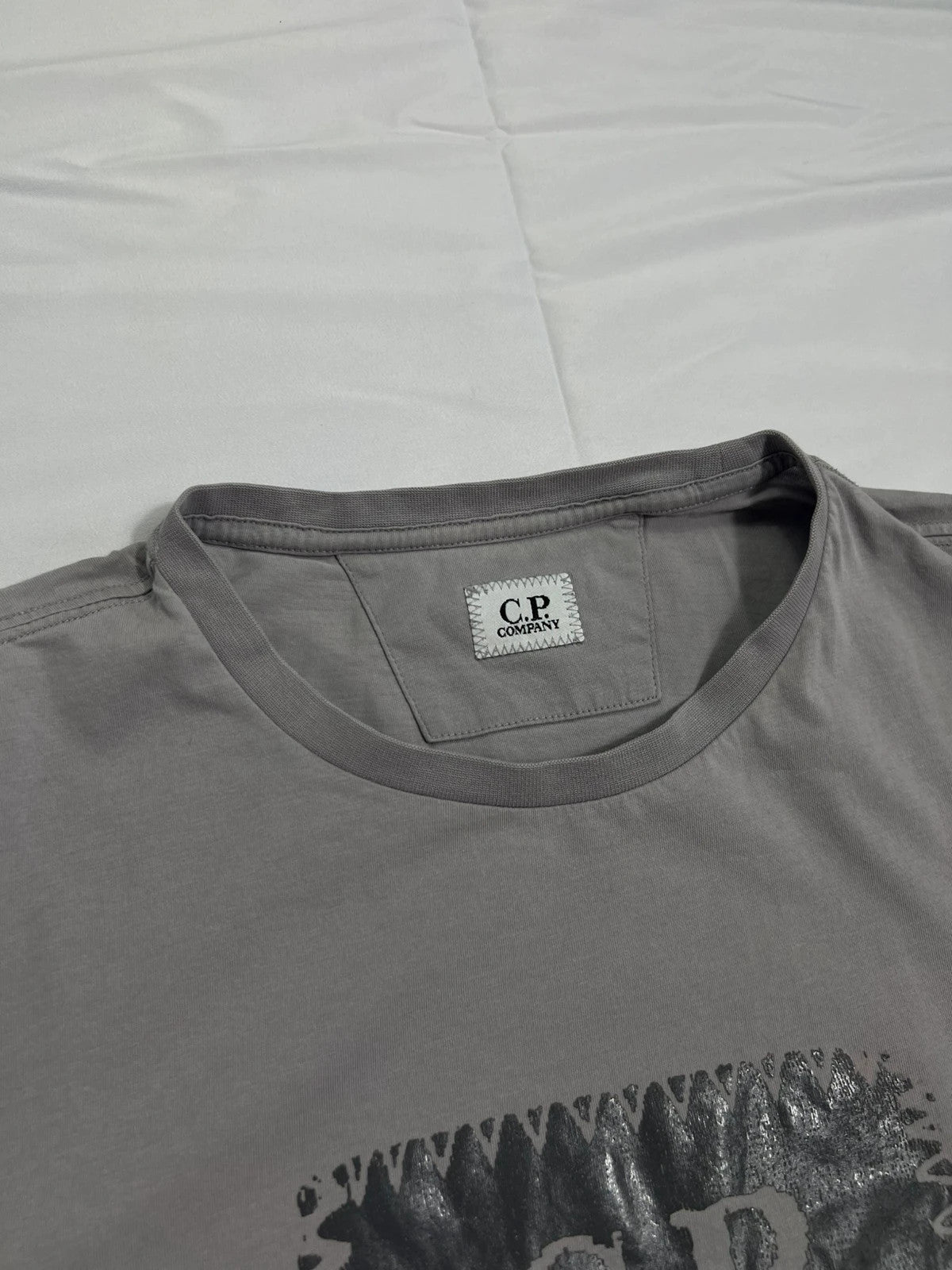 CP Company Wax Print Tshirt Grey