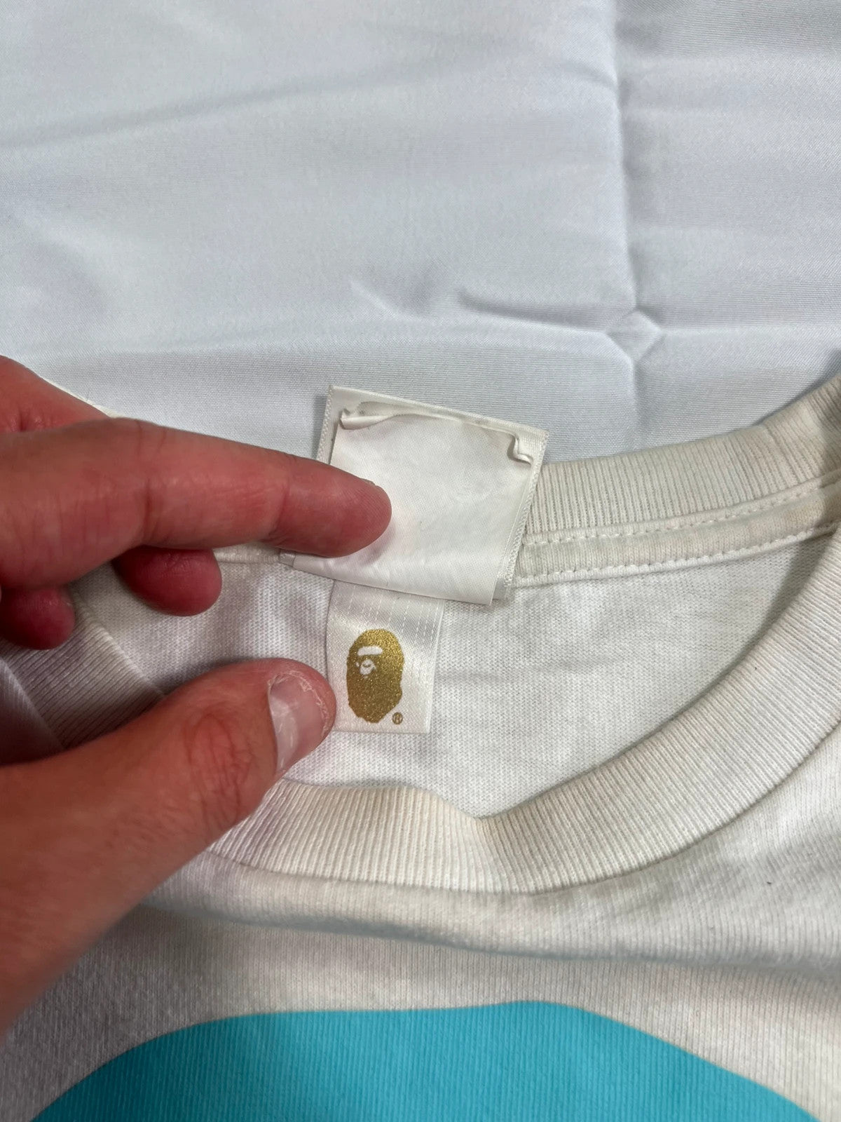 A Bathing Ape Large Bape Head White Tshirt