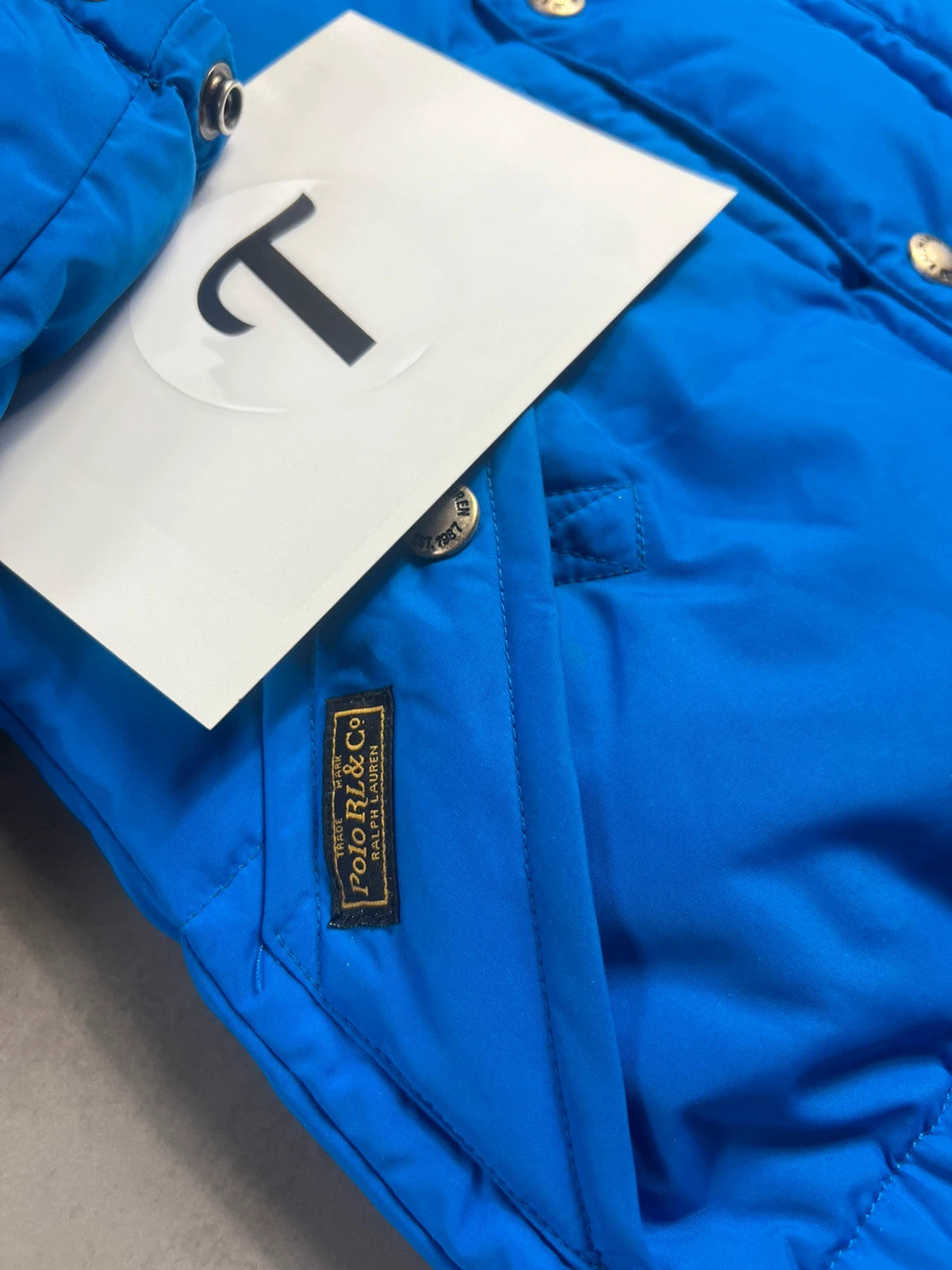 Ralph Lauren Womens Down Blue Puffer Jacket
