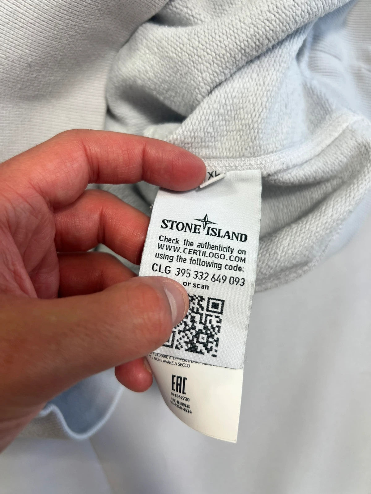Stone Island Off White/Cream Crewneck Sweatshirt