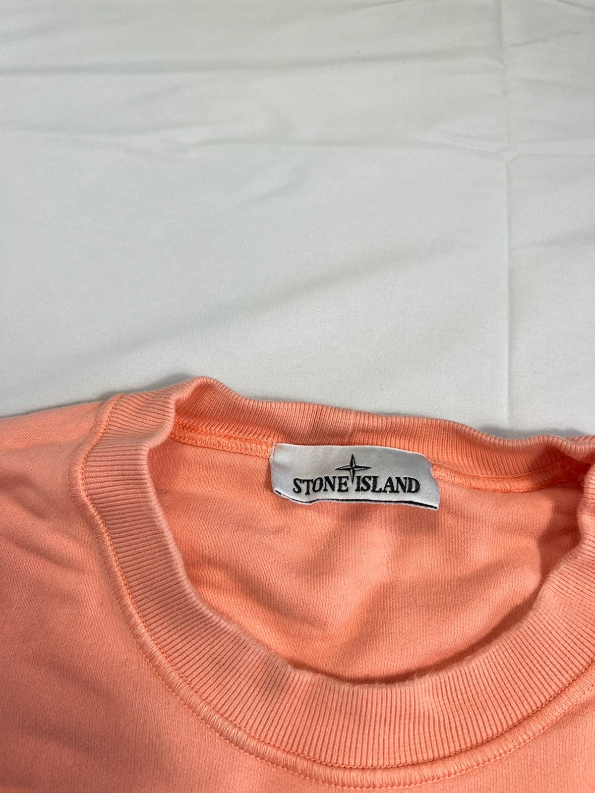 Stone Island Peach Coral Crewneck Sweatshirt