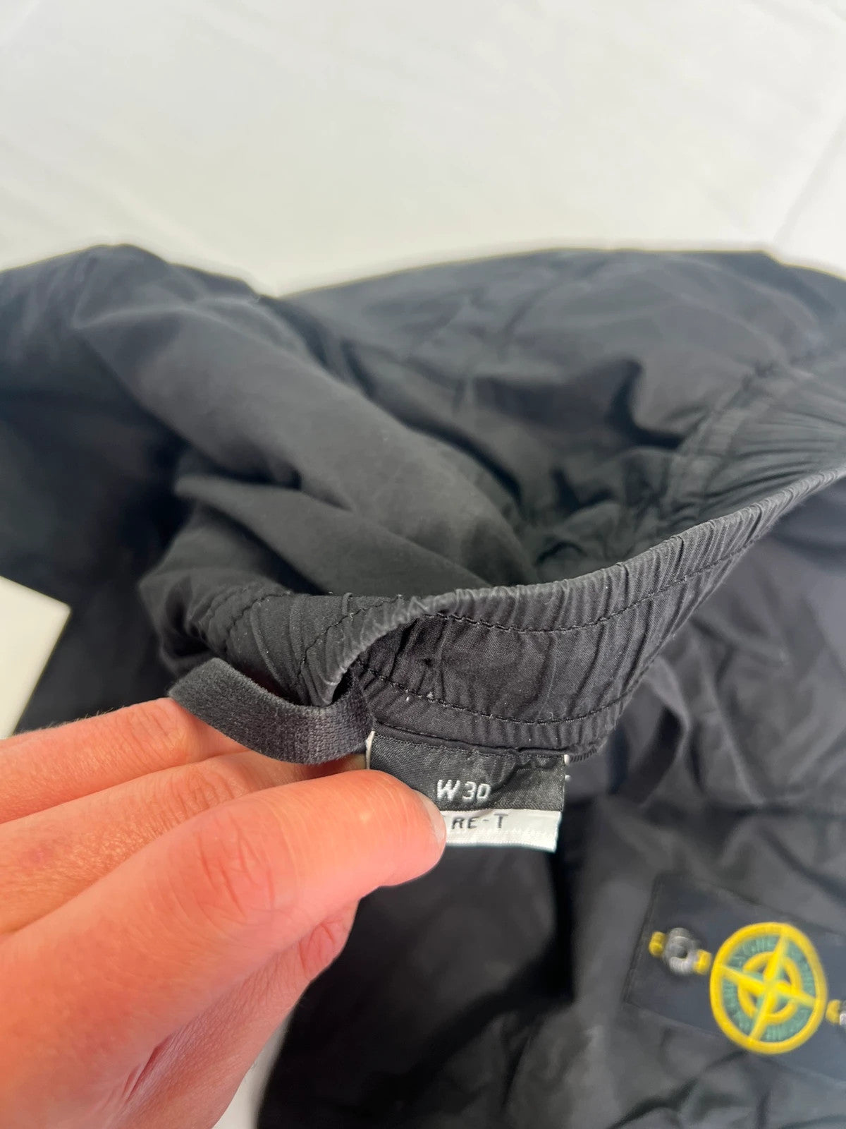 Stone Island Black RE-T Cargo Trouser Pants 30W