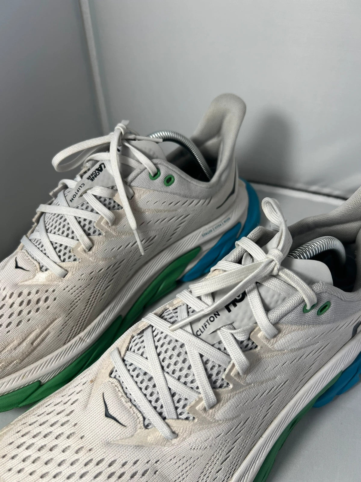 Hoka Clifton One Edge Baby Blue / White / Green UK10.5