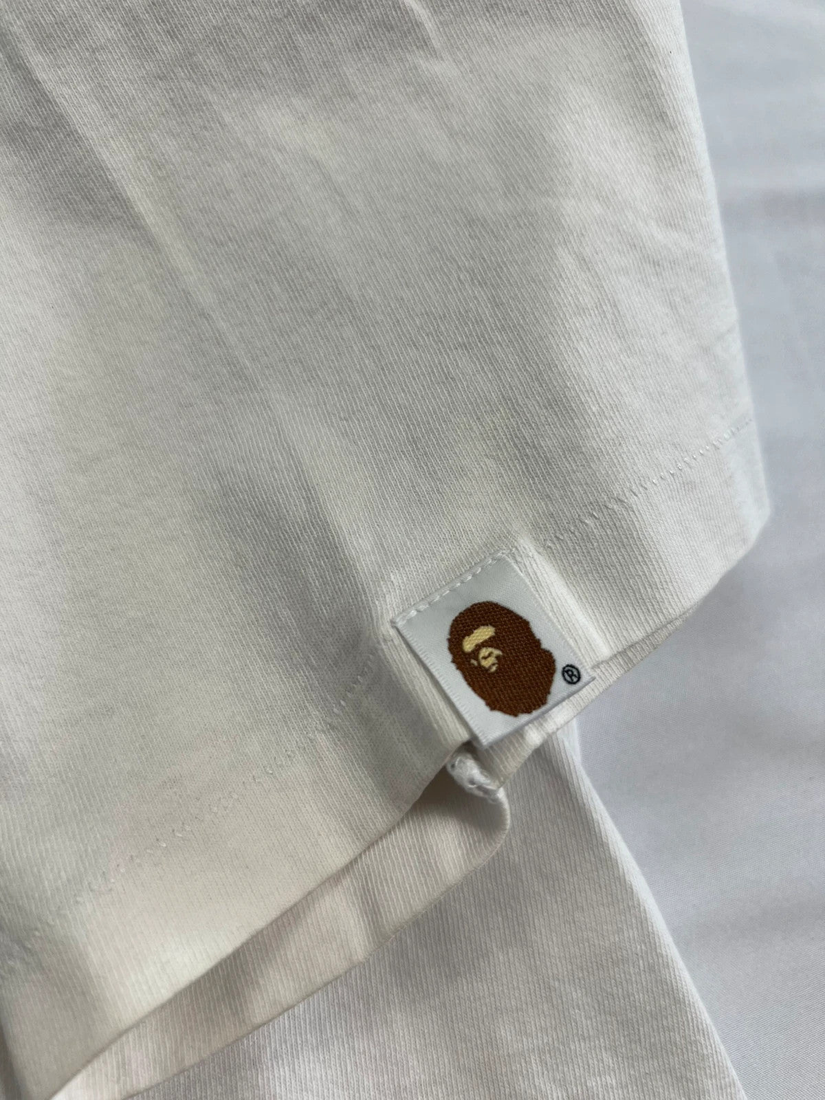 A Bathing Ape Bape Shark Stitch White Tshirt