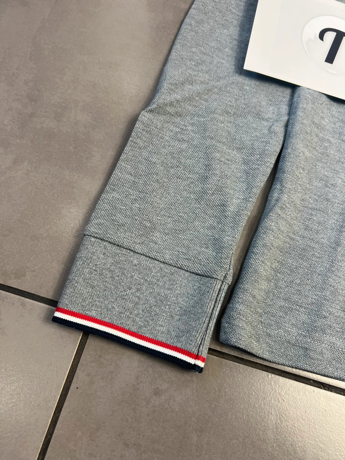 Moncler Maglia Long Sleeve Polo Shirt Grey