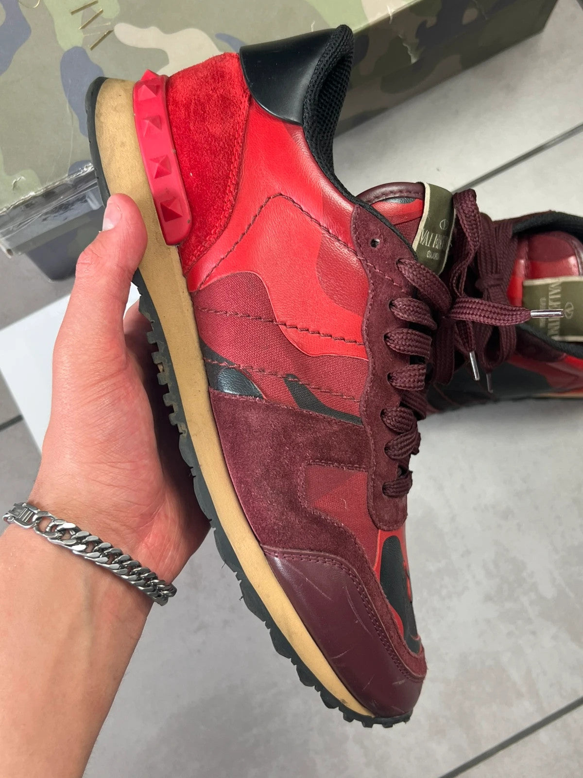 Valentino Red Camo Rockrunner Trainer