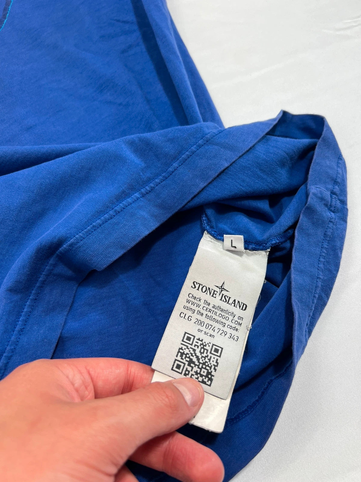 Stone Island Large Compass Blue Tshirt