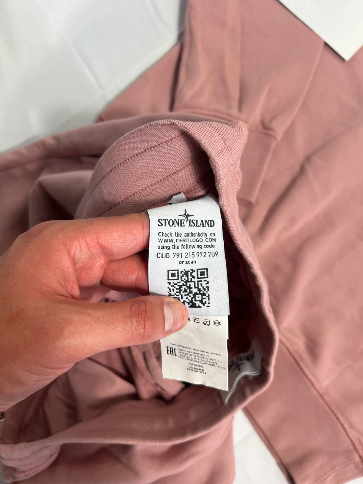 Stone Island Salmon / Rose Pink Fleece Sweatshirt & Short Set