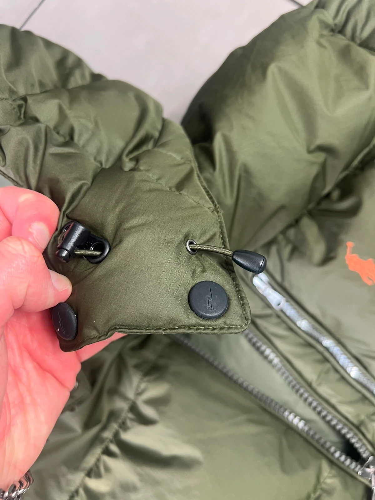Ralph Lauren EL Cap Puffer Jacket Khaki