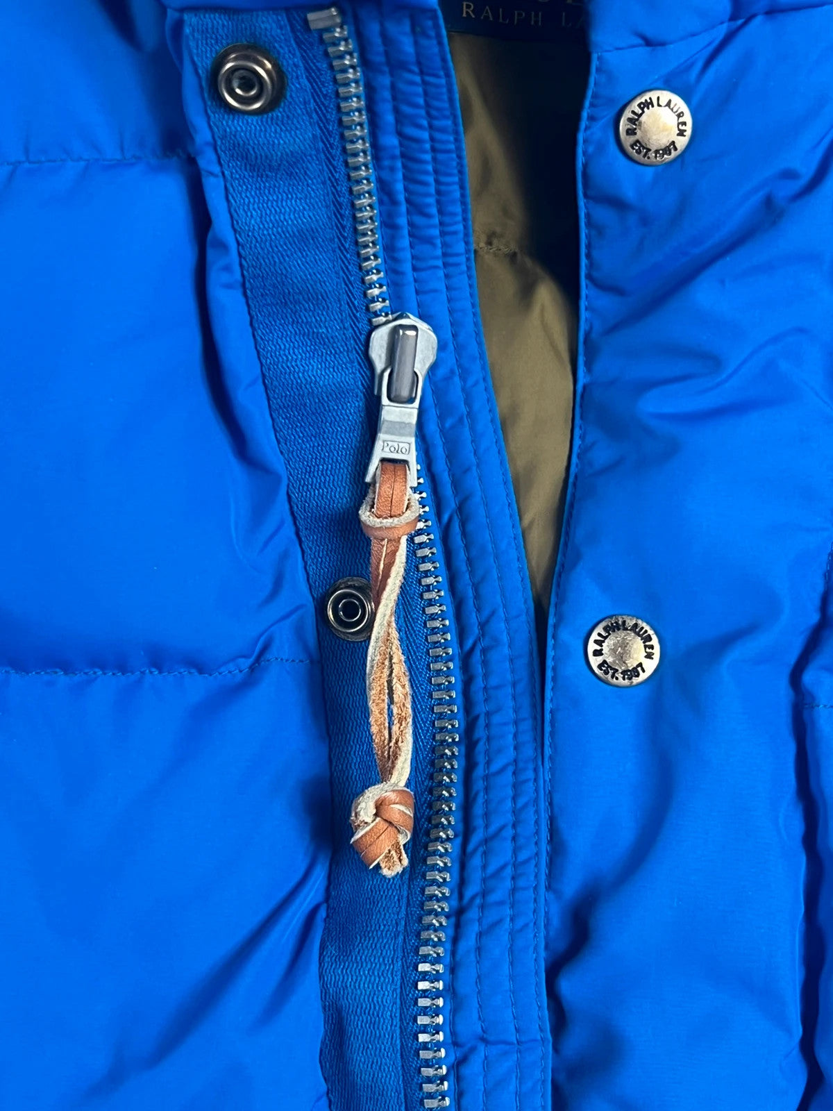 Ralph Lauren Womens Down Blue Puffer Jacket