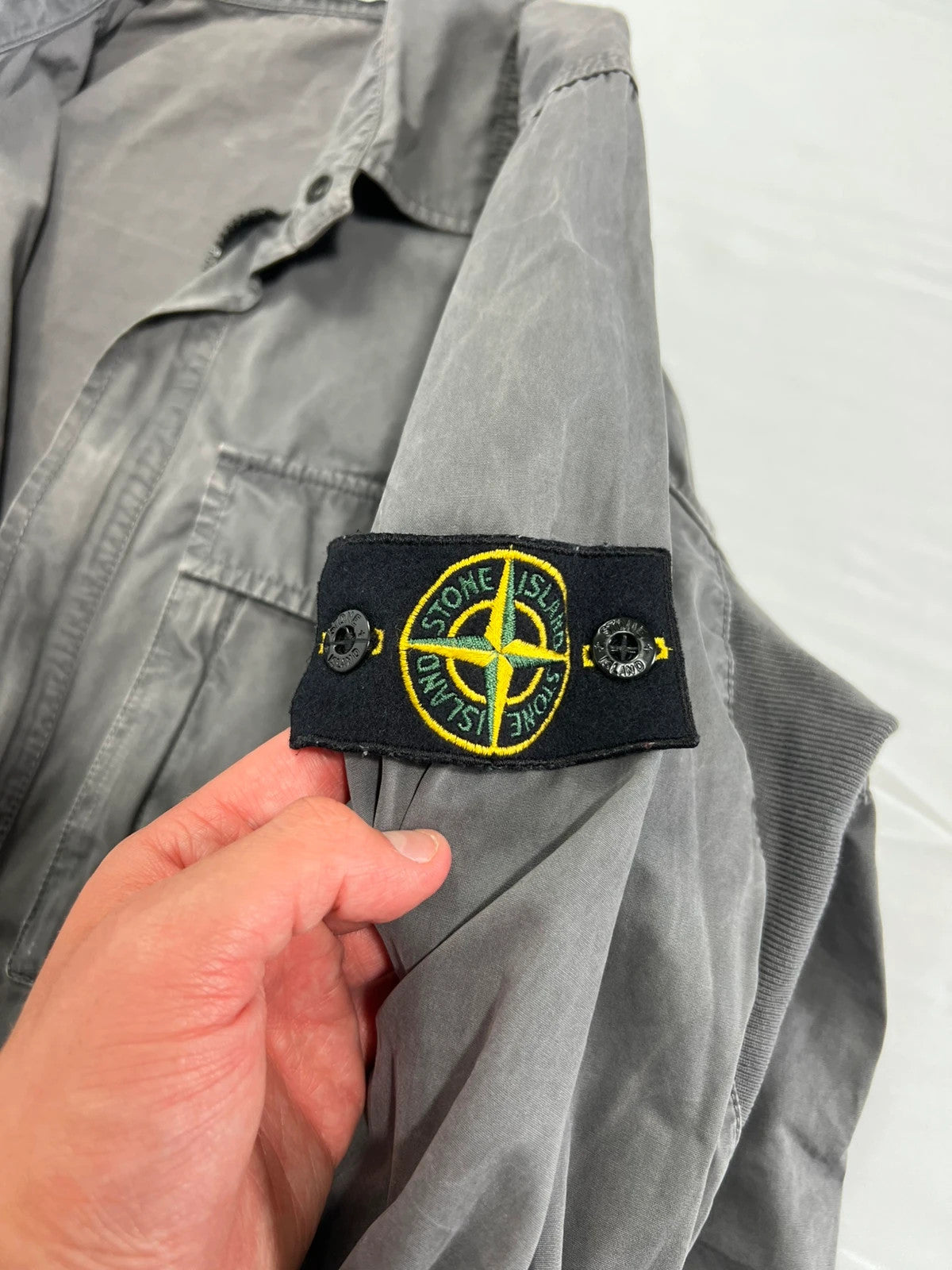 Stone Island Light Grey Dyed Overshirt Jacket