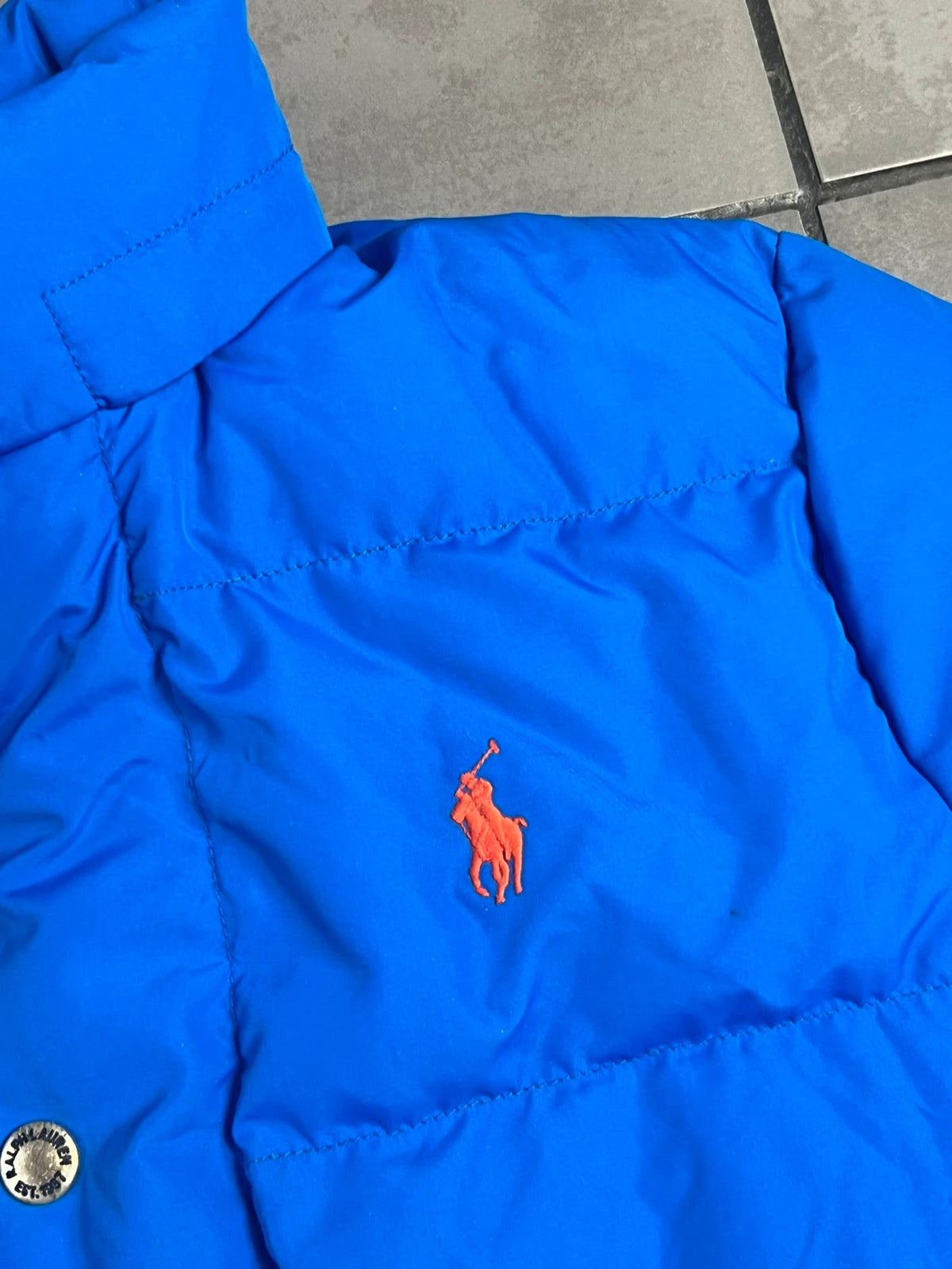 Ralph Lauren Womens Down Blue Puffer Jacket