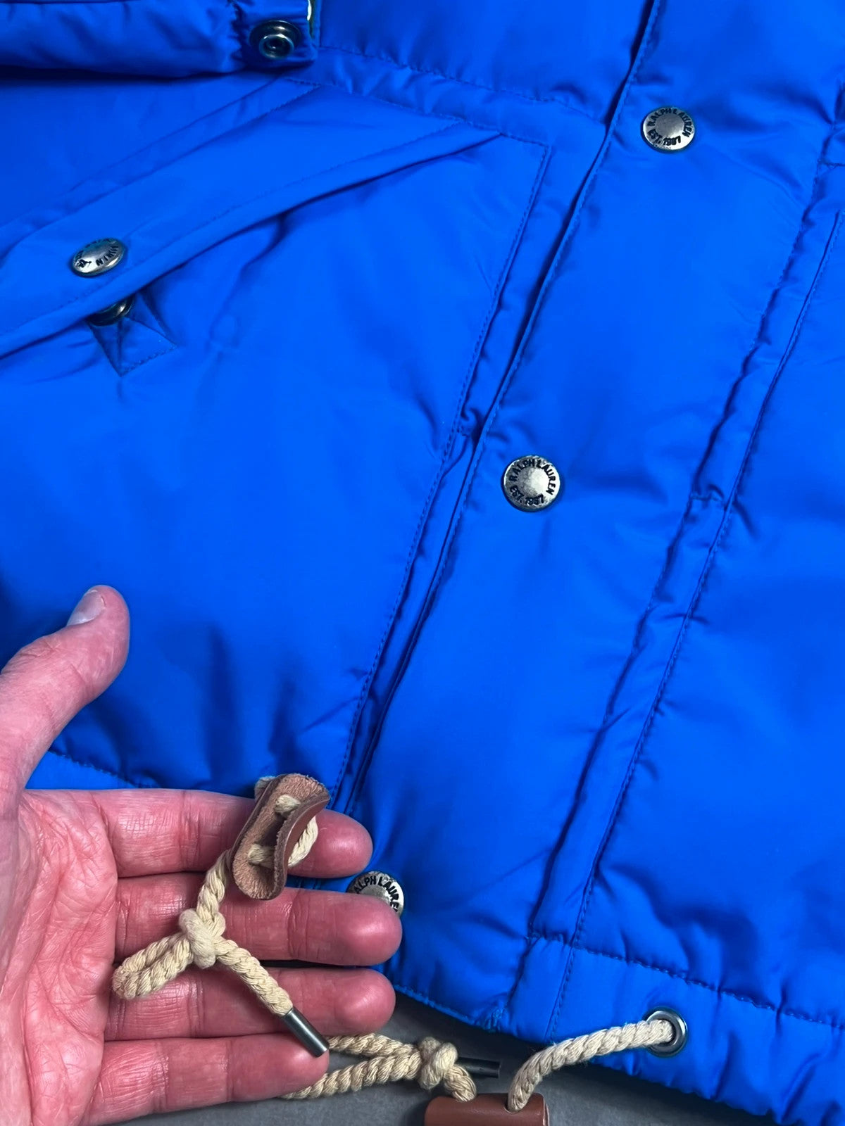 Ralph Lauren Womens Down Blue Puffer Jacket