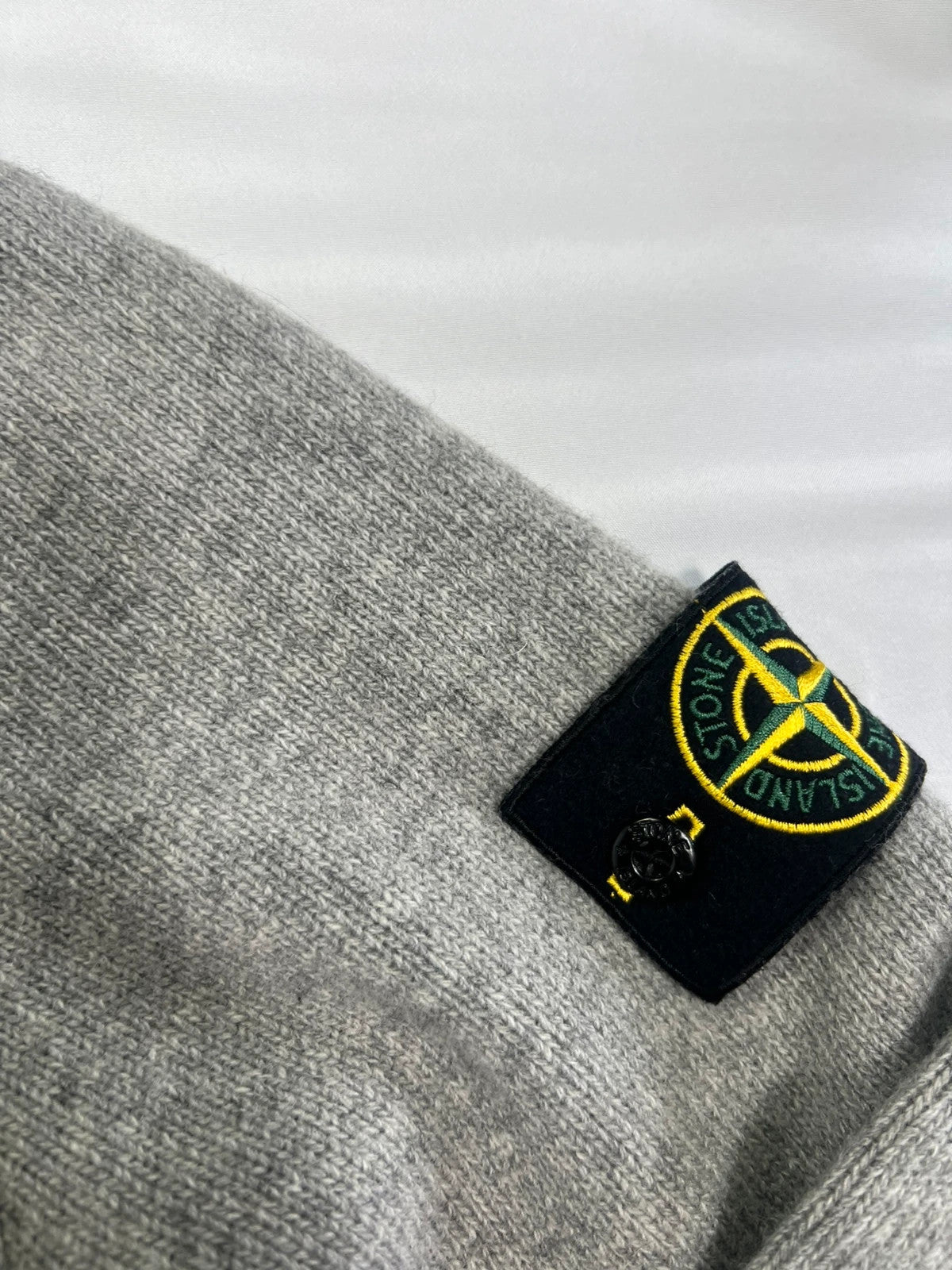 Stone Island 1/4 Zip Quarter Zip Wool Grey