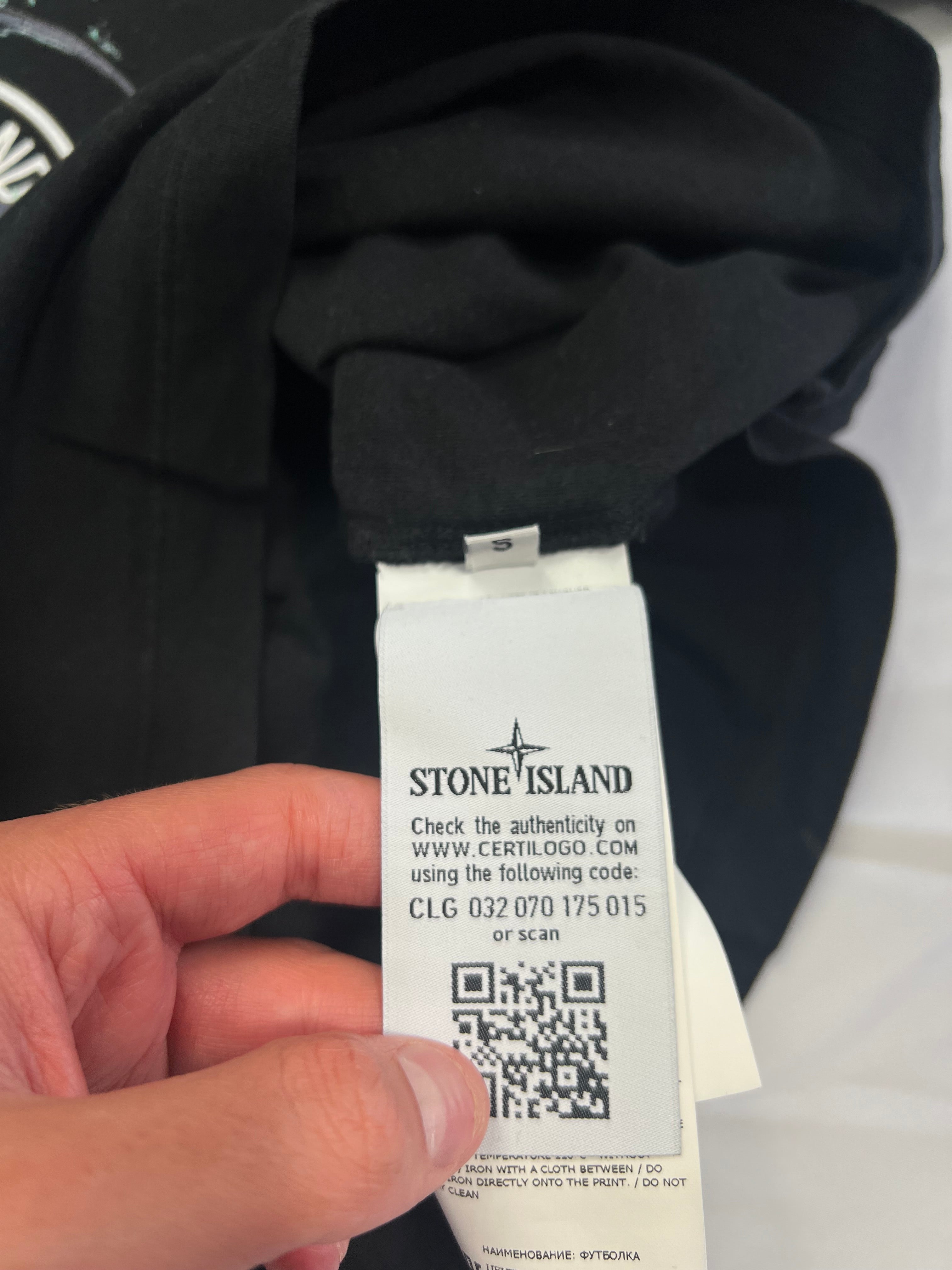 Stone Island Marble One Black Paint Splatter Tshirt