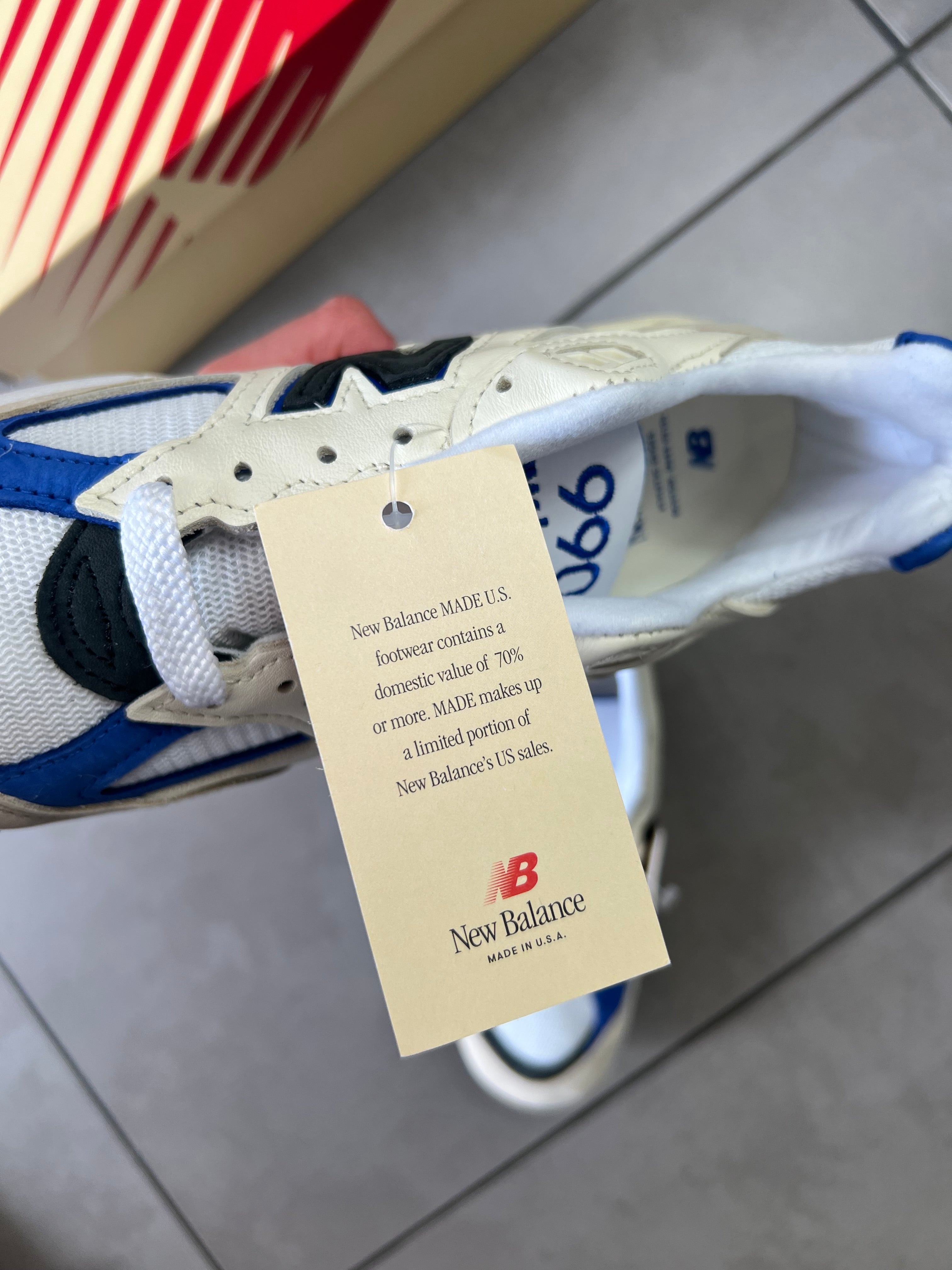 New Balance 990V2 Made In USA Cream Womens