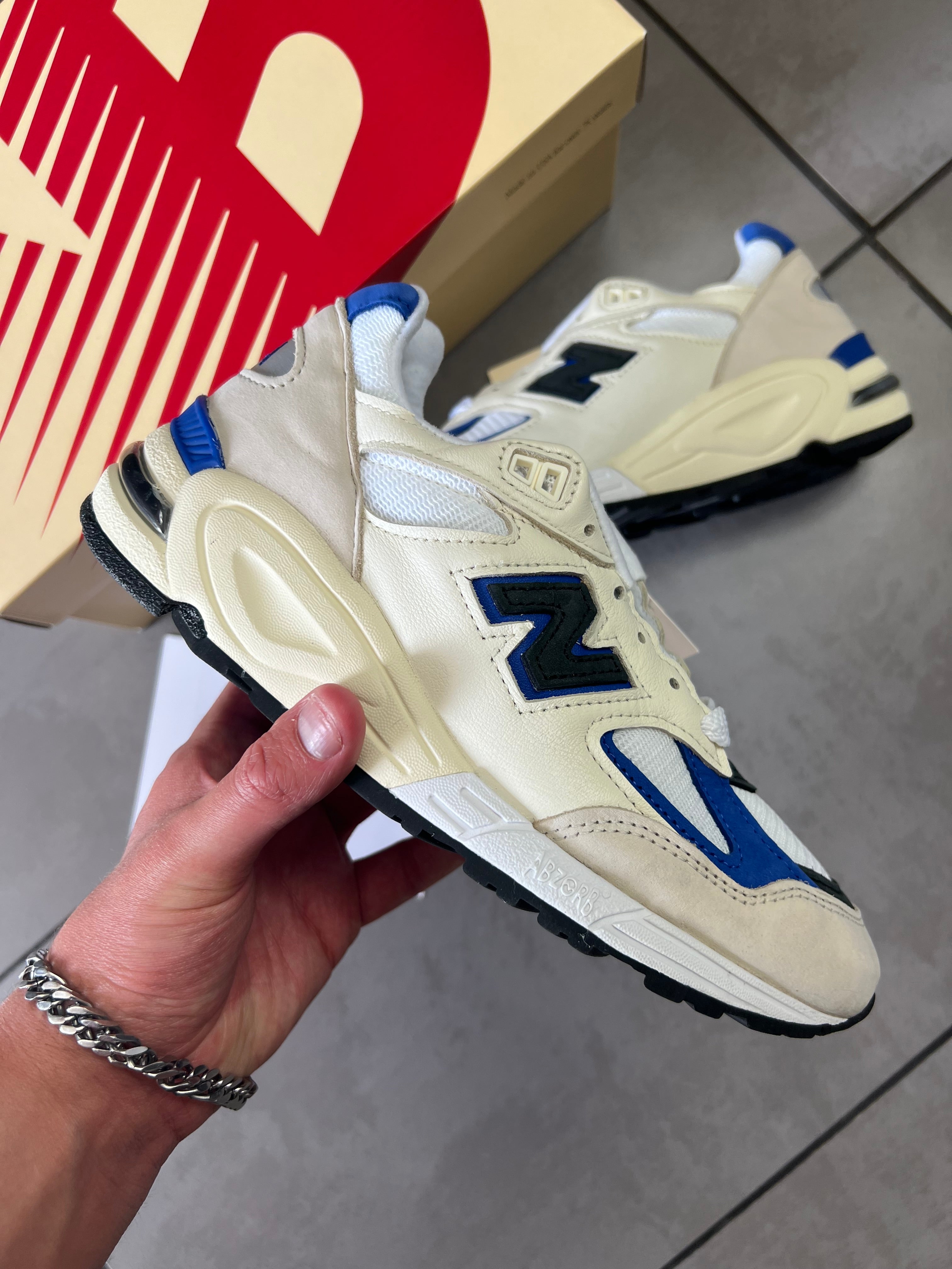 New Balance 990V2 Made In USA Cream Womens