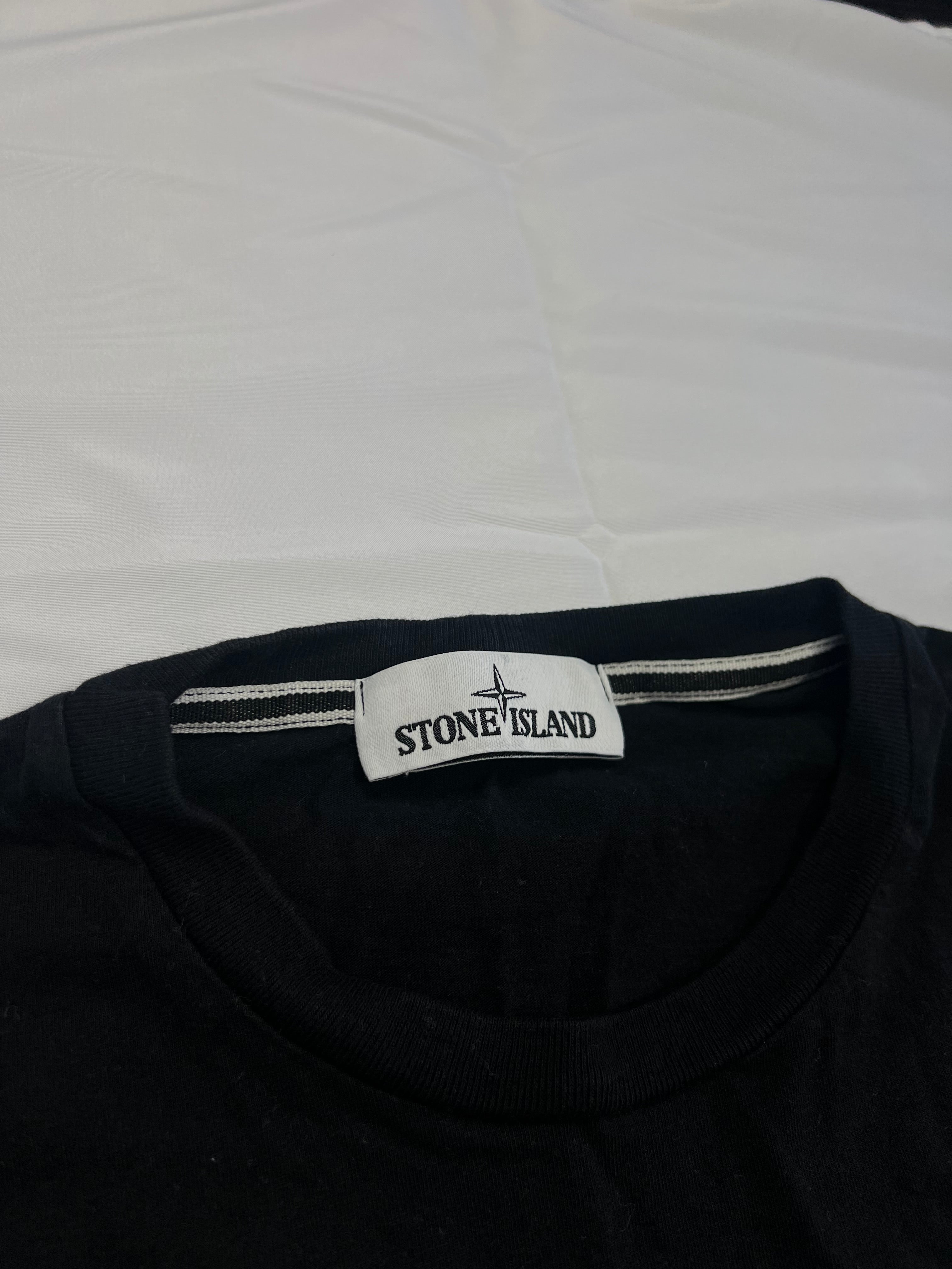 Stone Island Marble One Black Paint Splatter Tshirt