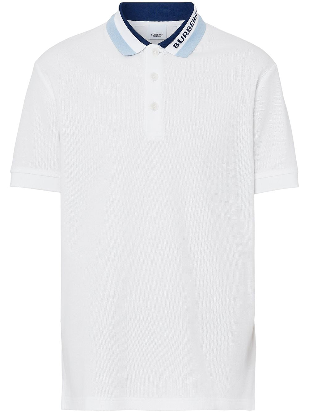 Burberry Blue Collar Logo Polo Shirt