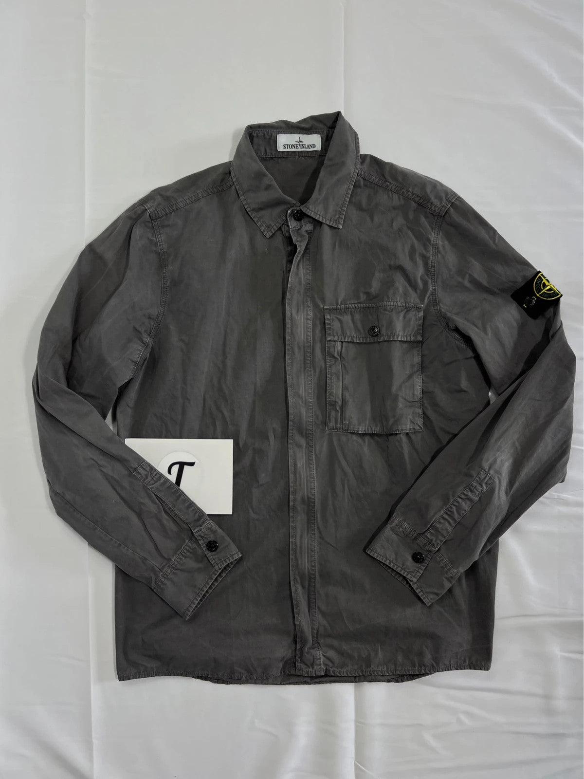 Stone Island Light Grey Dyed Overshirt Jacket