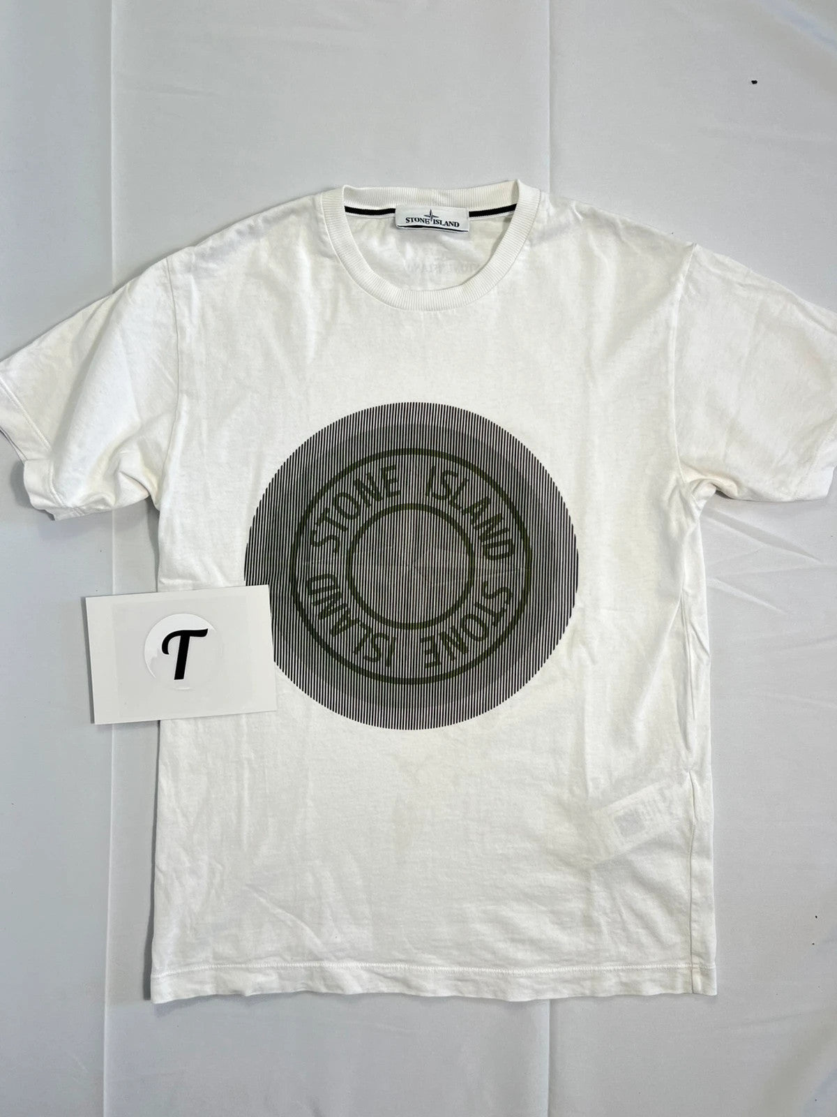 Stone Island Rubberised 3D Logo White Tshirt