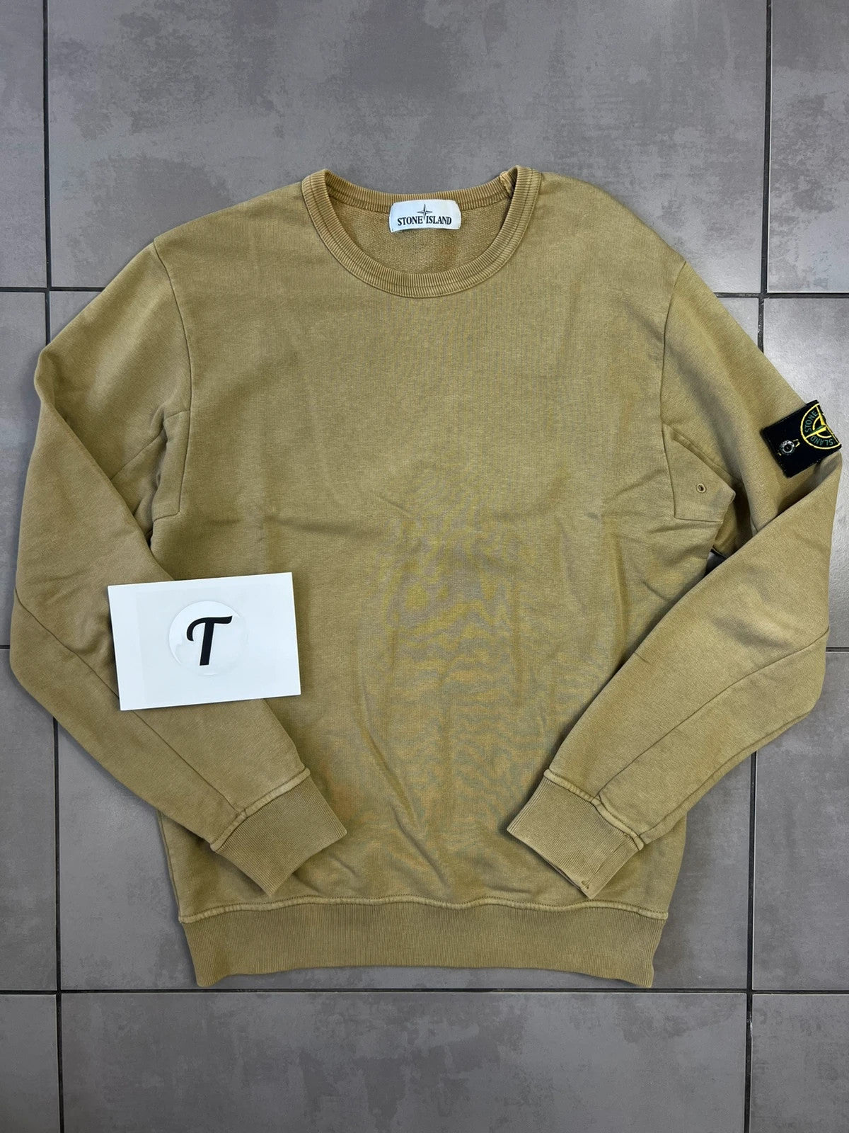 Stone Island Khaki Pullover Sweatshirt