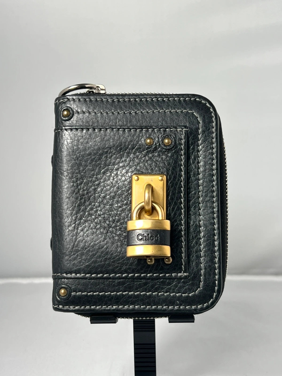 Chloe Paddington Purse Wallet Black Leather