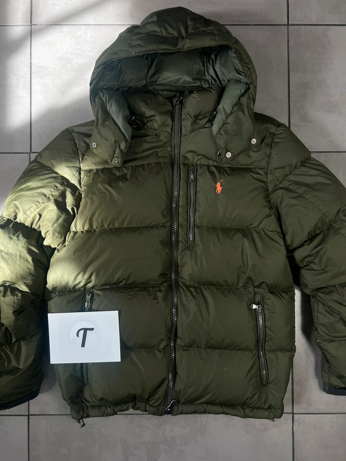 Ralph Lauren EL Cap Puffer Jacket Khaki