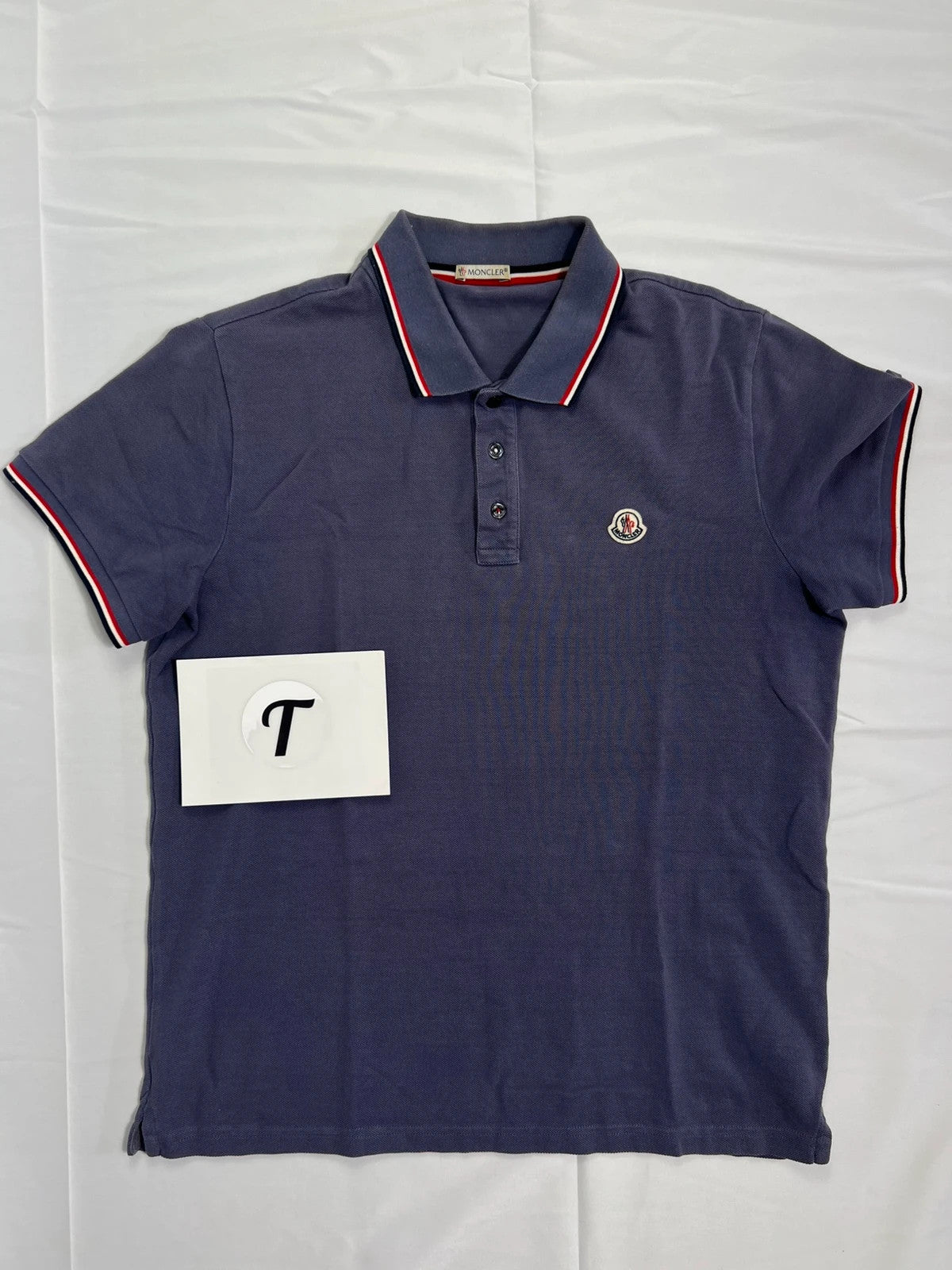 Moncler Maglia Navy Blue Polo Shirt