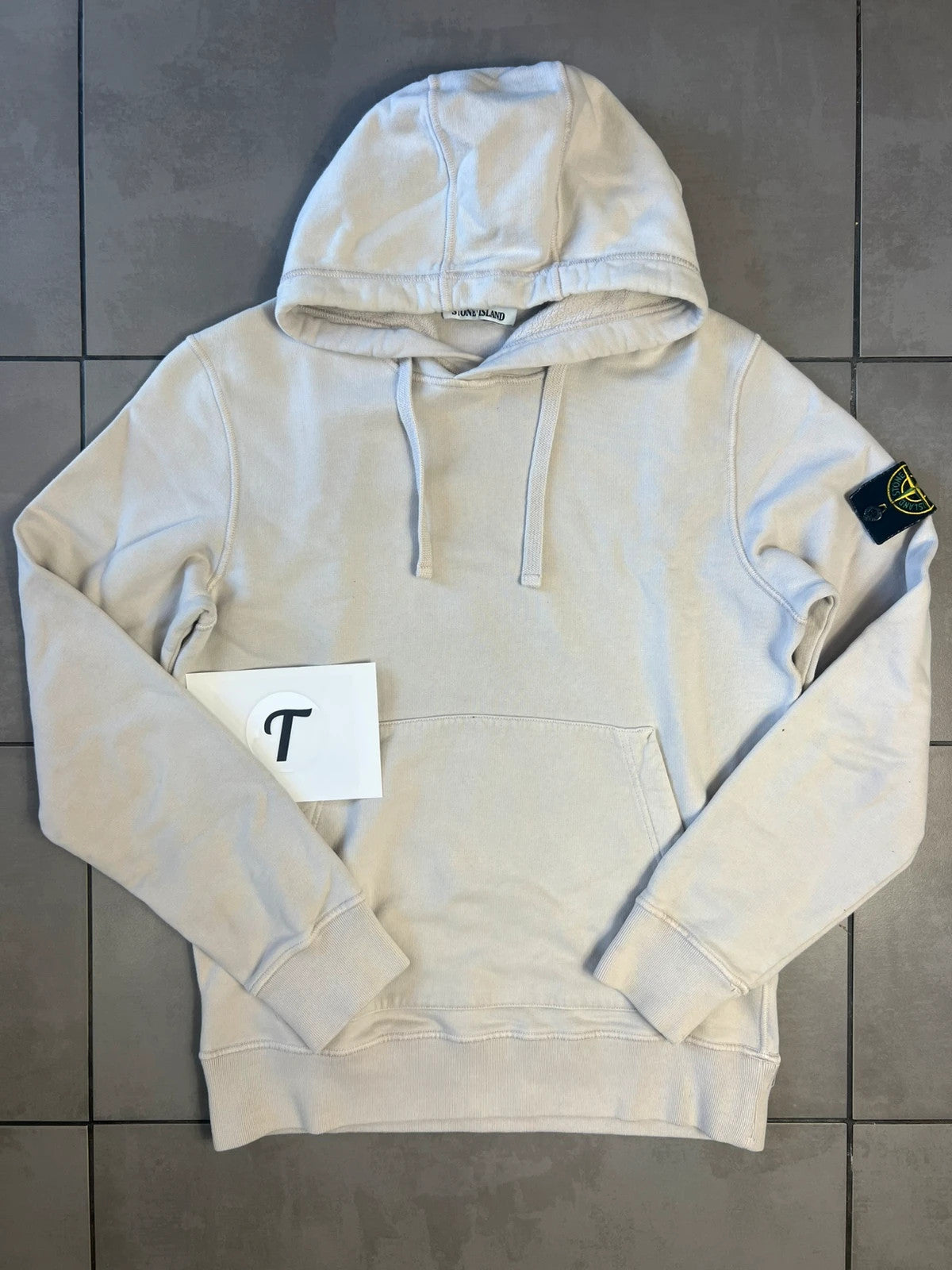 Stone Island Cream Pullover Hoodie