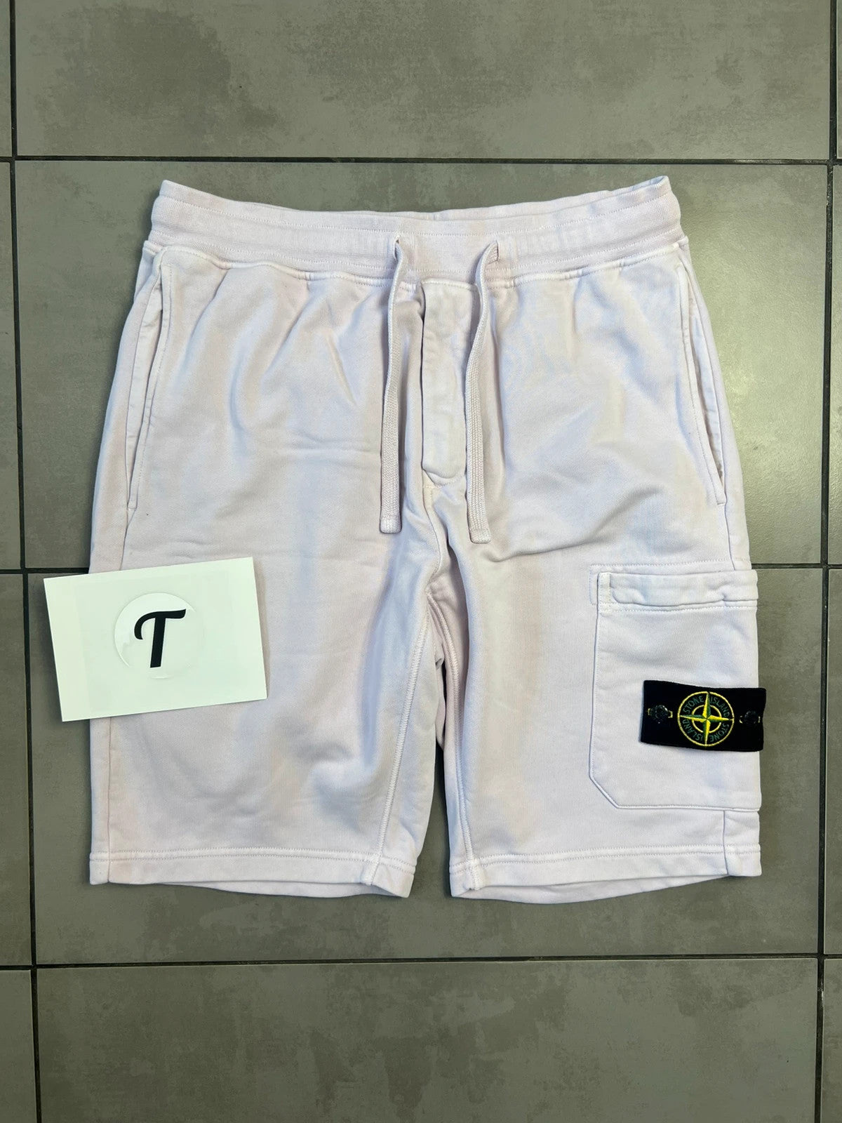 Stone Island Lavender Cargo Fleece Shorts