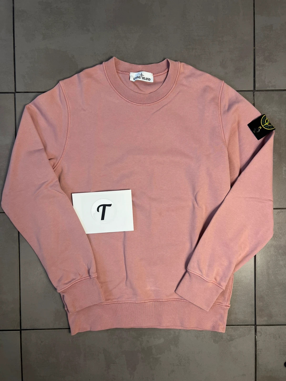 Stone Island Salmon Rose Pullover Sweatshirt