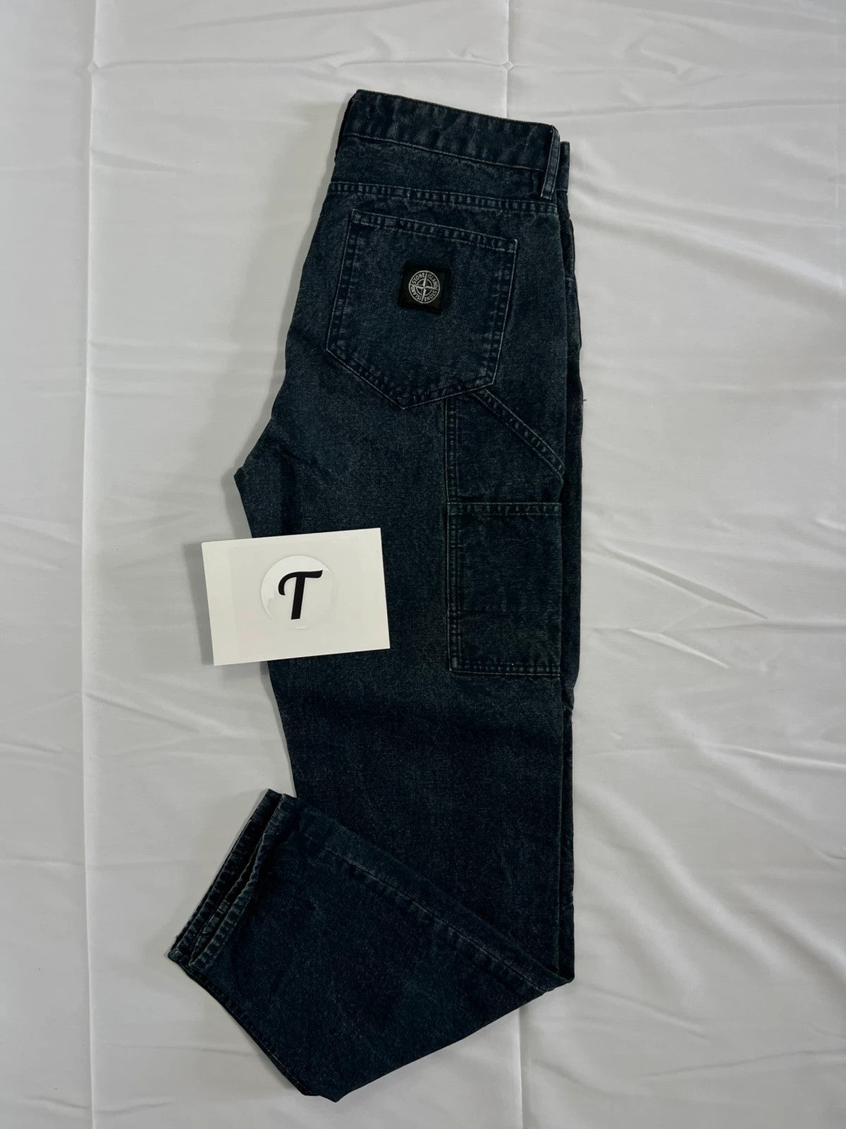 Stone Island Small Compass Logo Jeans Graphite Grey/Washed Denim