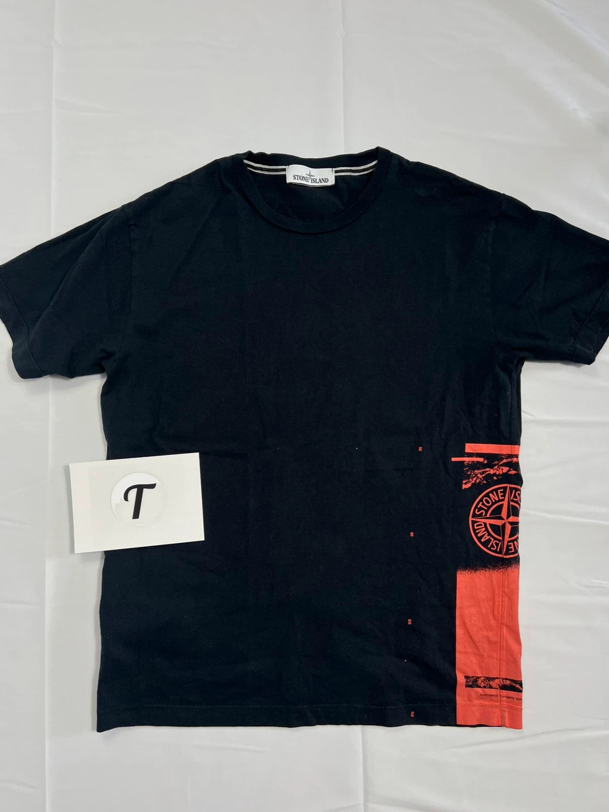 Stone Island Red Side Logo Institutional Tshirt