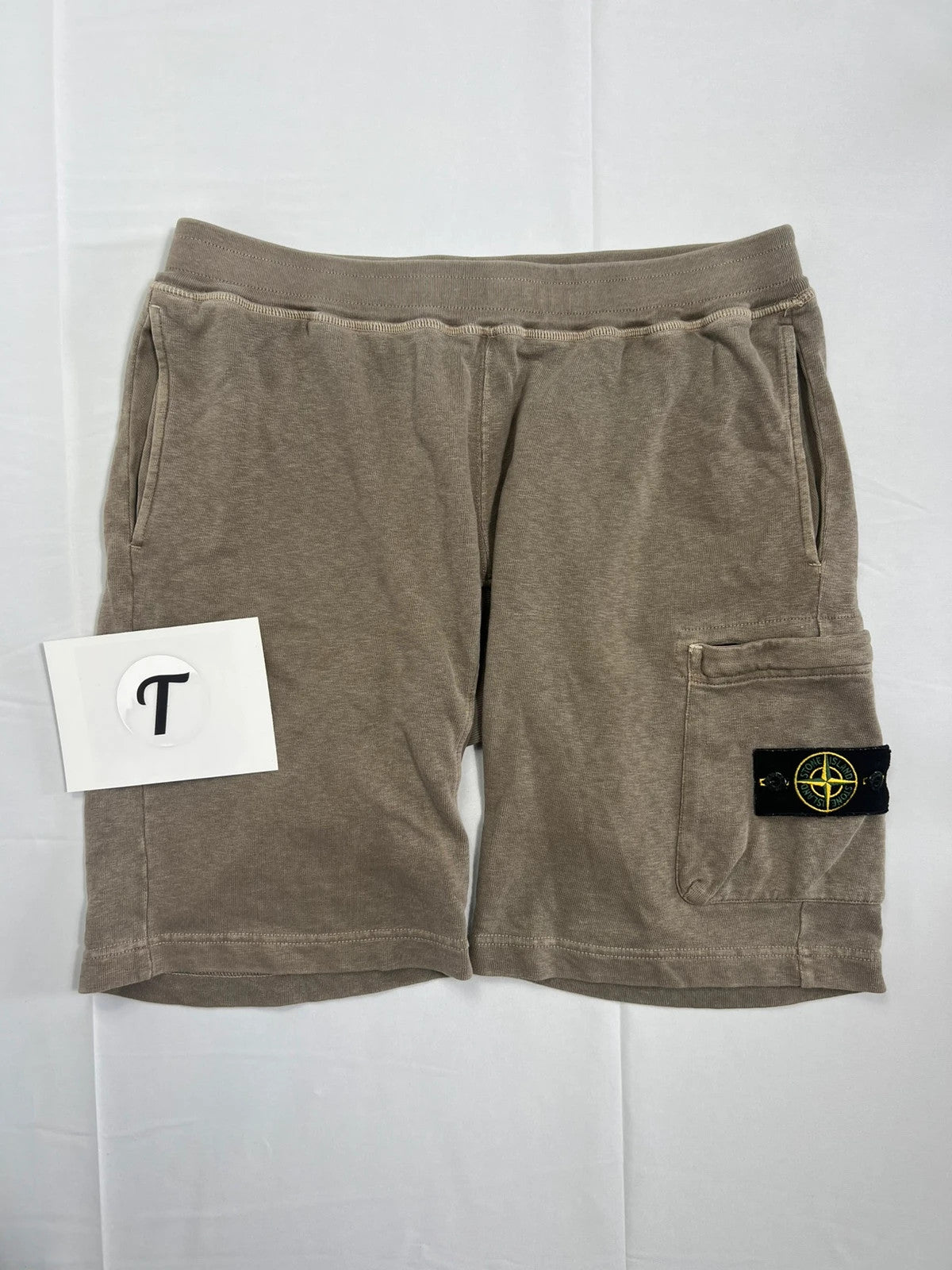 Stone Island Biege Cotton Cargo Shorts