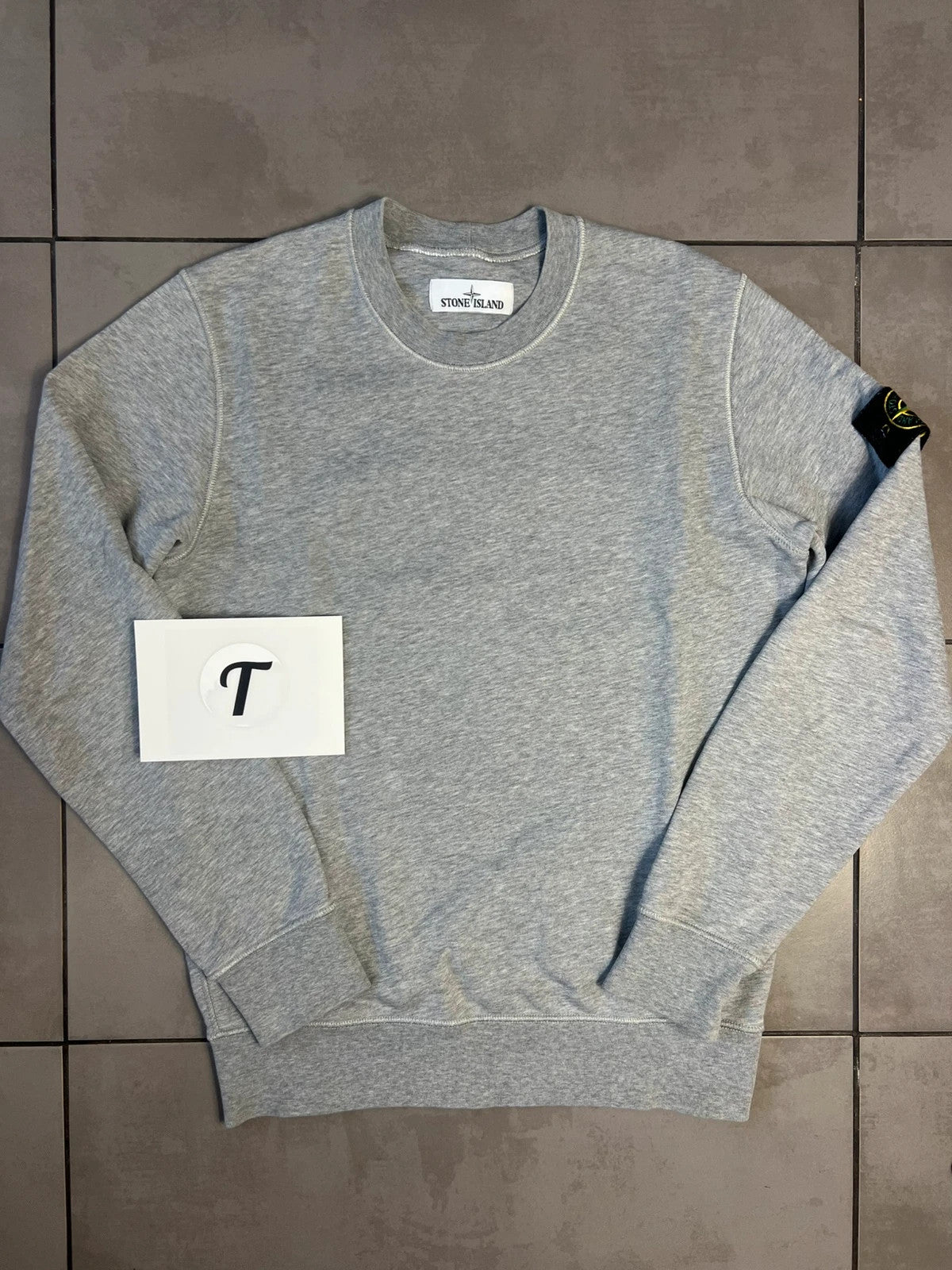 Stone Island Marl Grey Pullover Sweatshirt